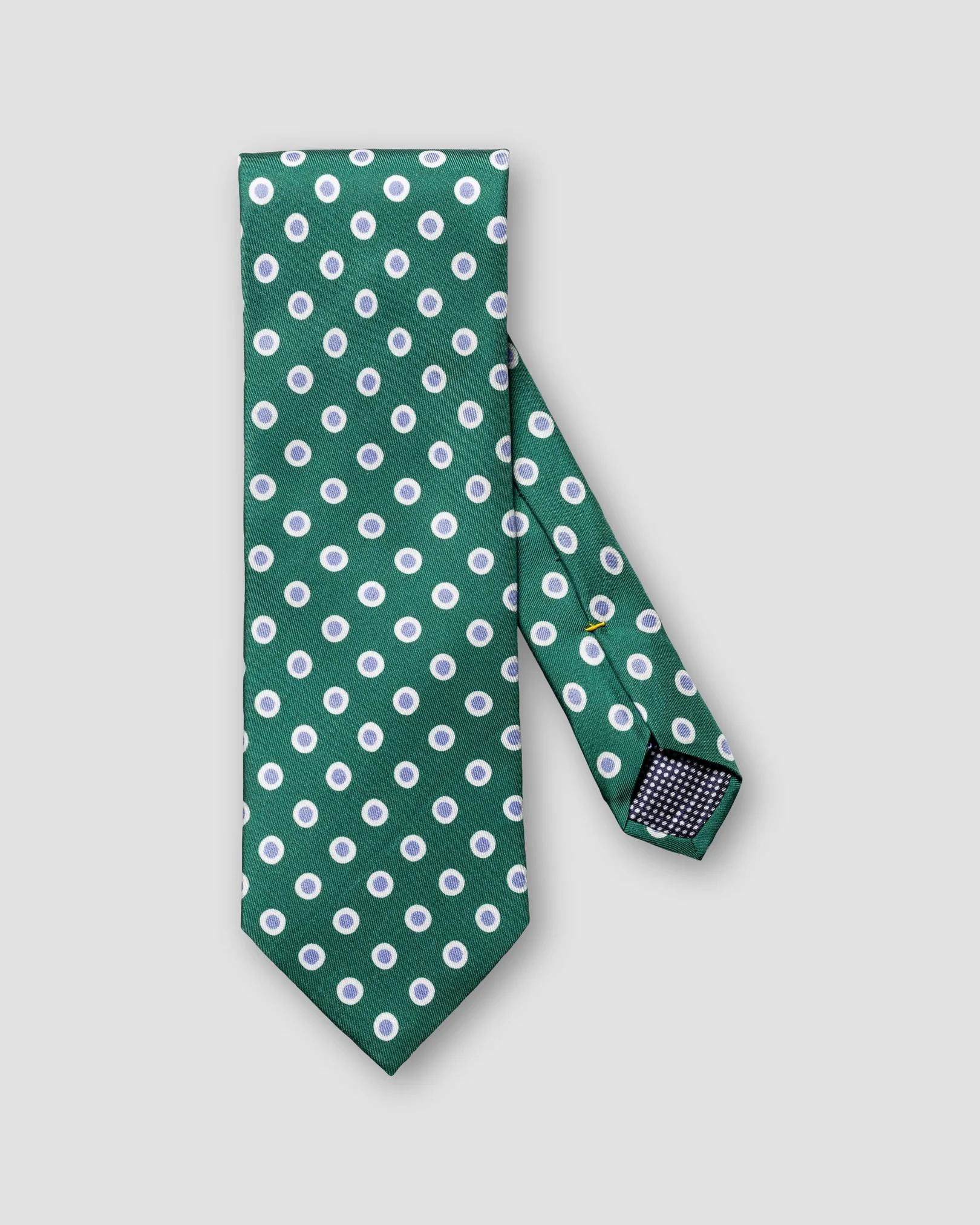 Eton - dark green patterned silk tie geomatric