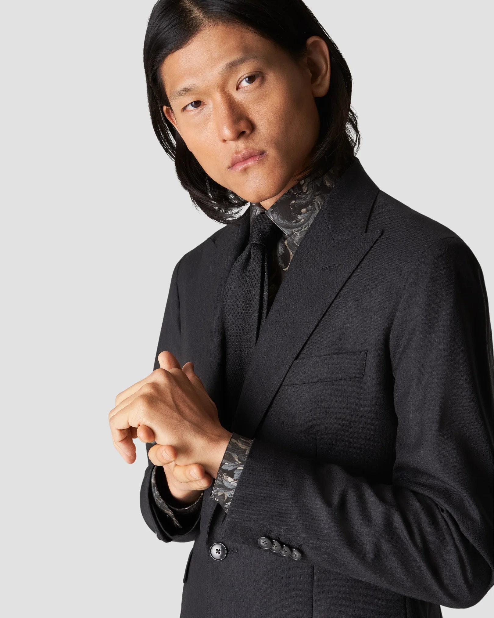 Eton - dark blue signature twill moderatecut