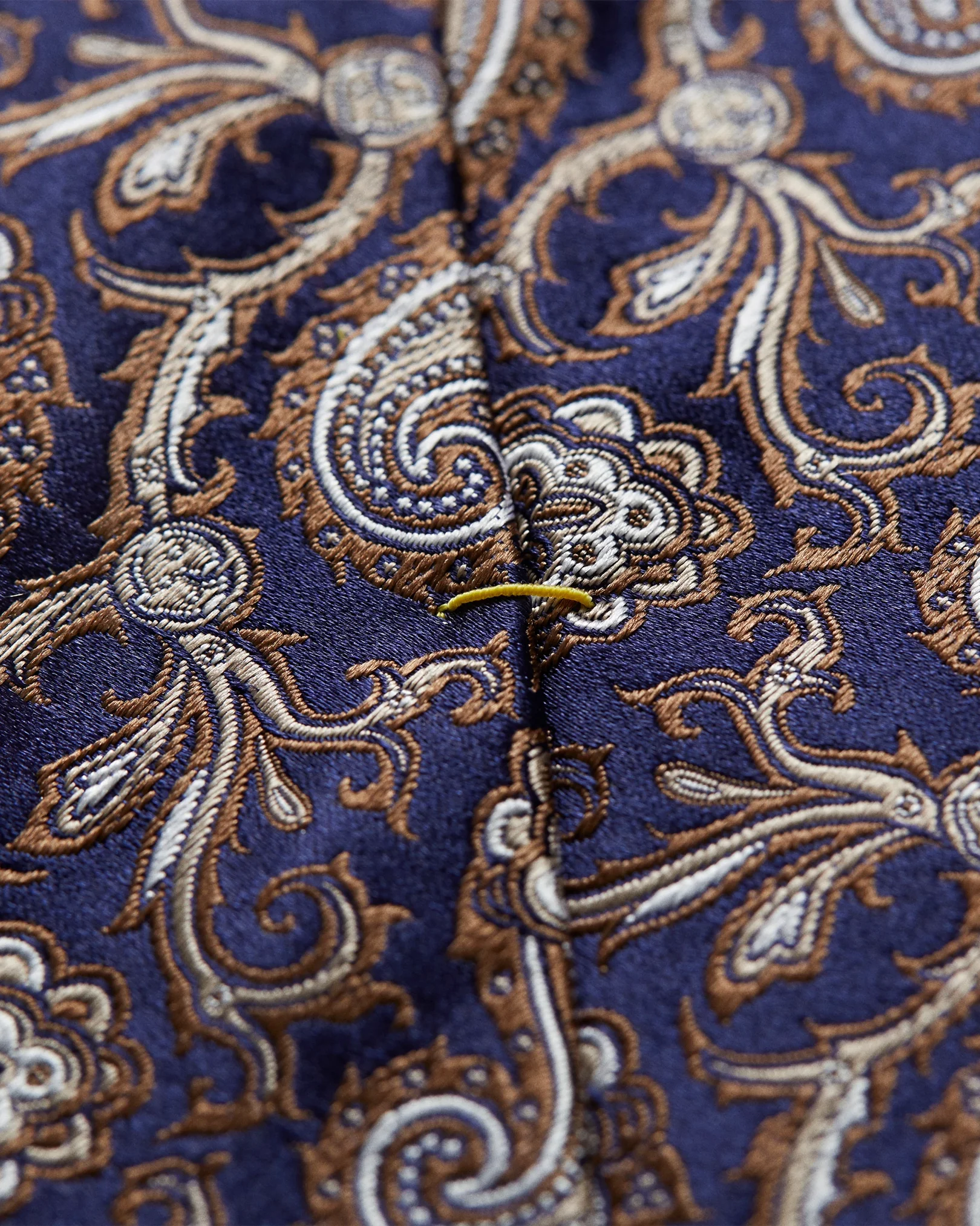 Eton - navy blue paisley print tie