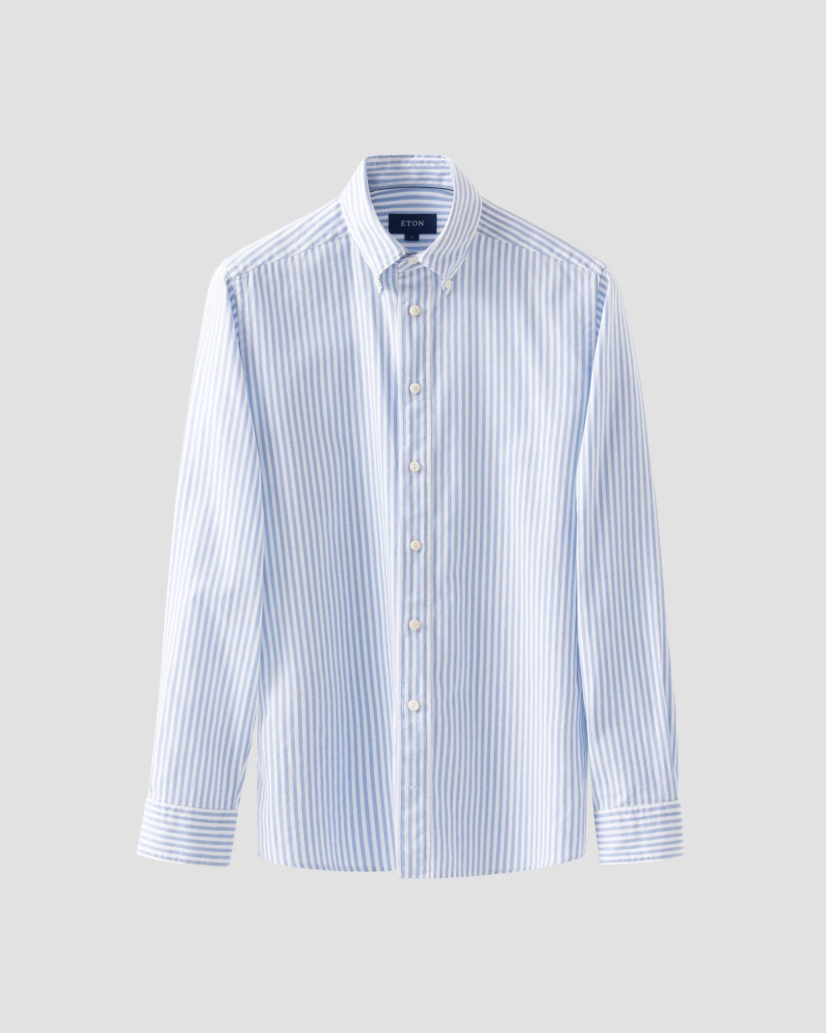 Eton - Hellblau gestreiftes Royal-Oxford-Hemd