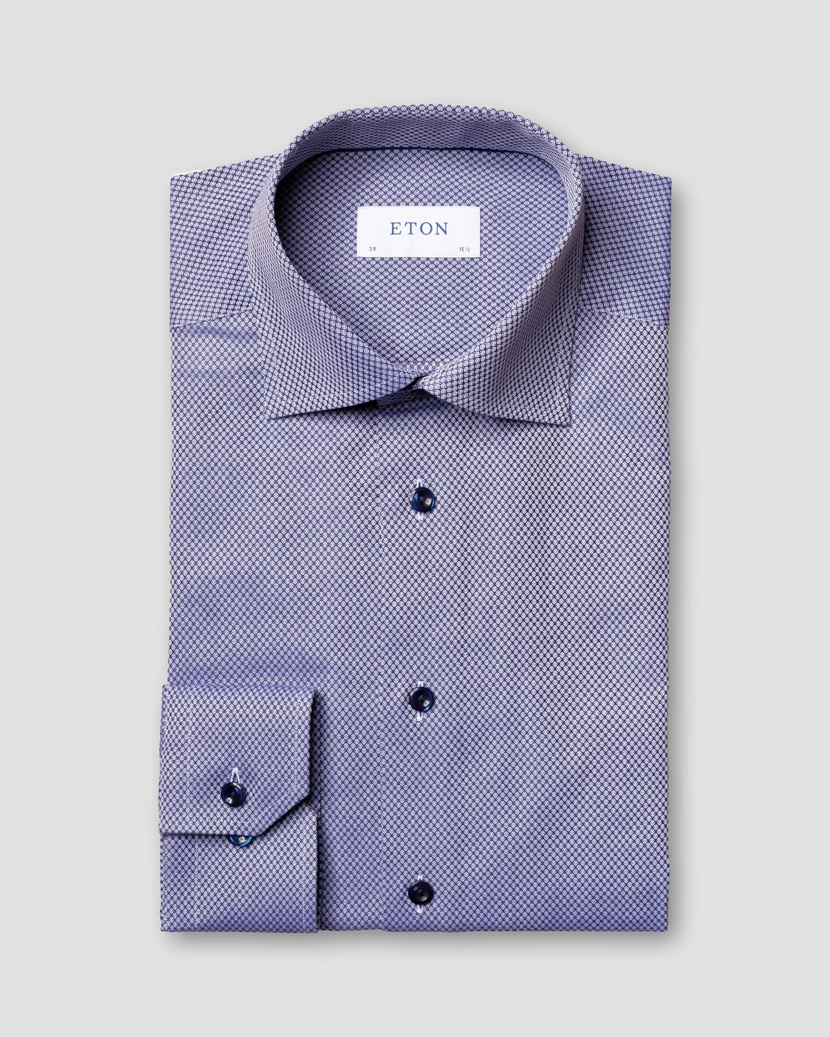 Eton - dark blue dobby shirt
