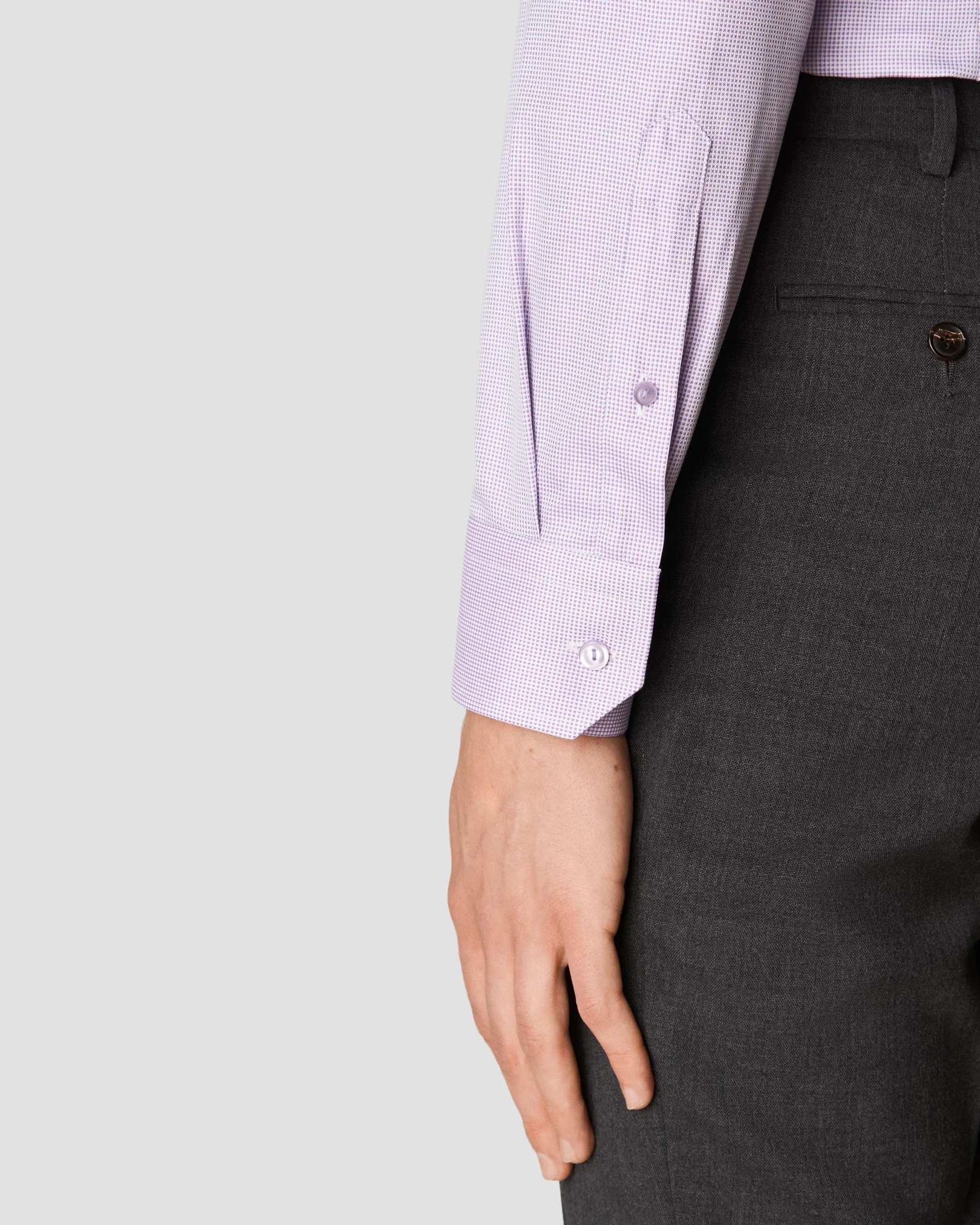 Eton - mid purple signature twill cutaway