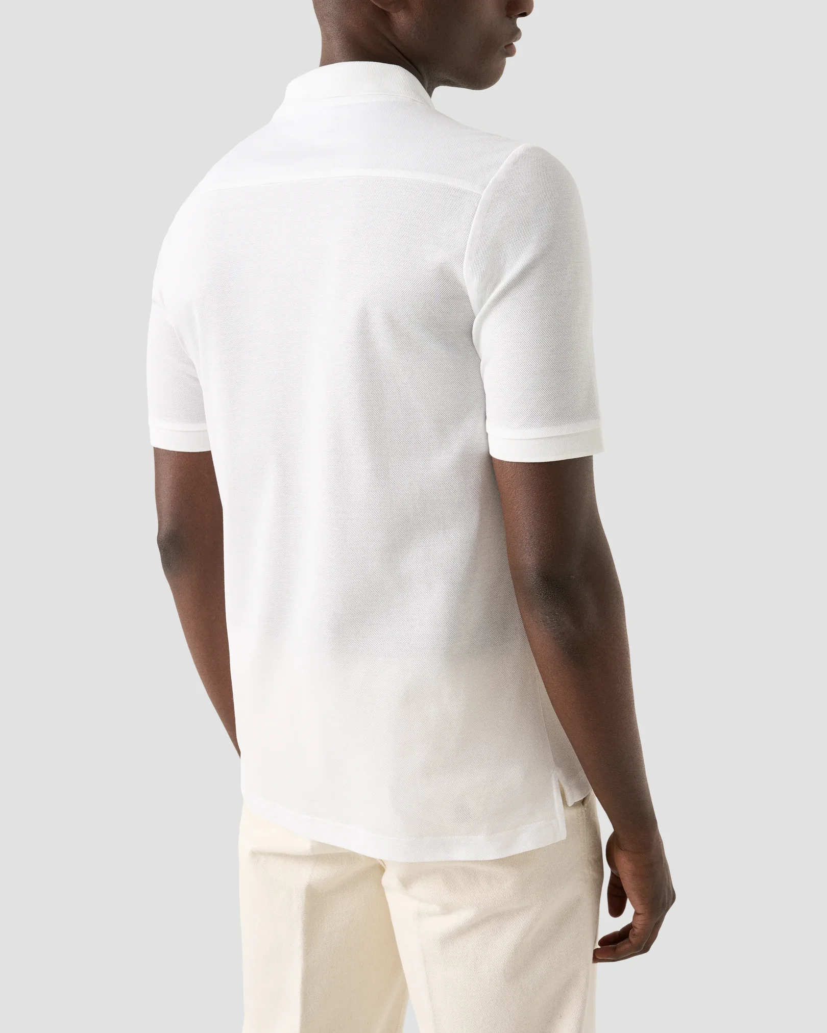 Eton - white filo di scozia solid pique