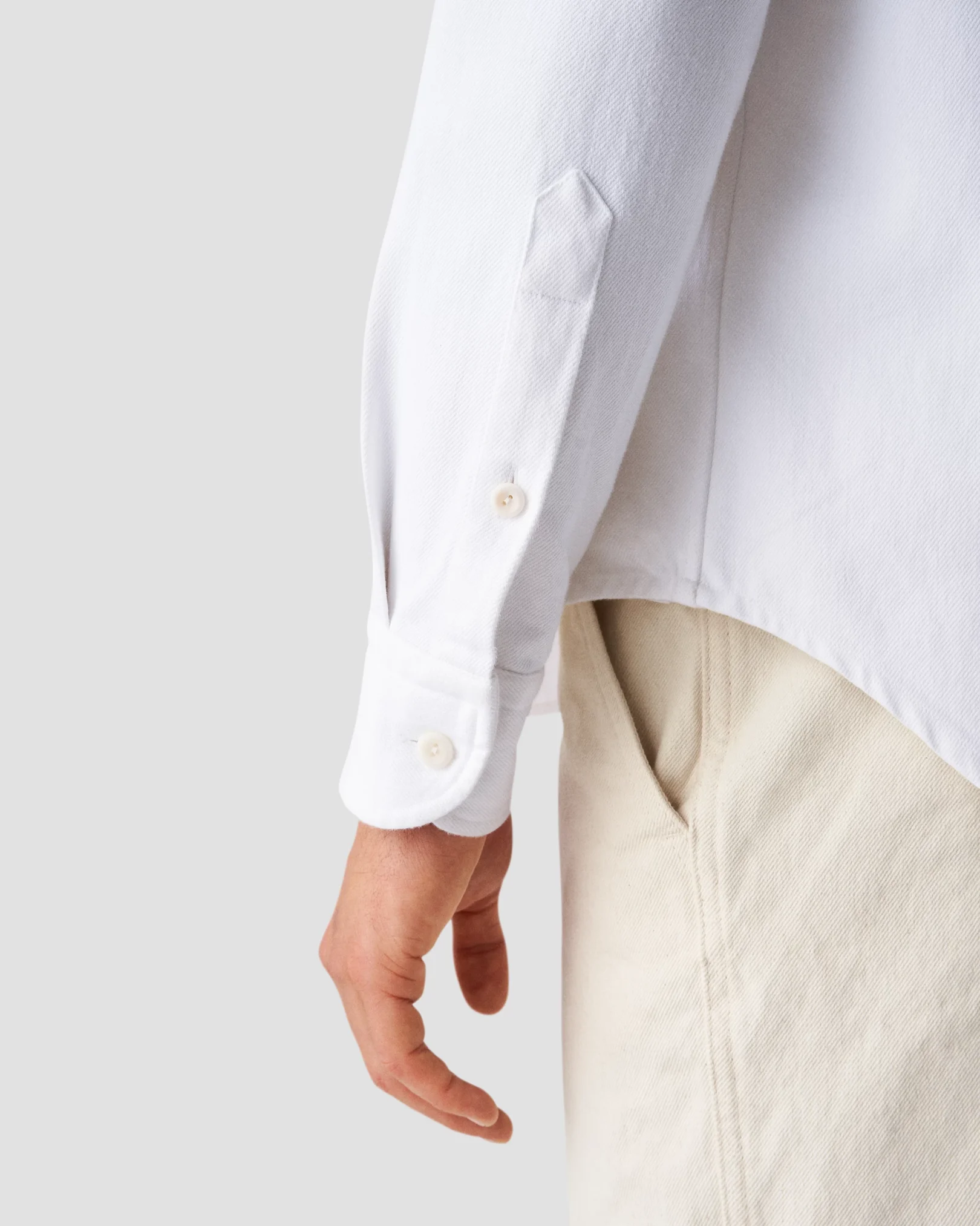 Eton - white heavy twill overshirt