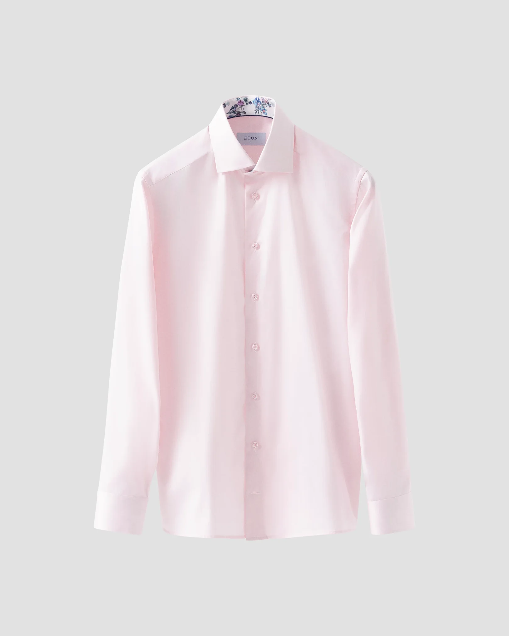 Eton - pink floral detail shirt