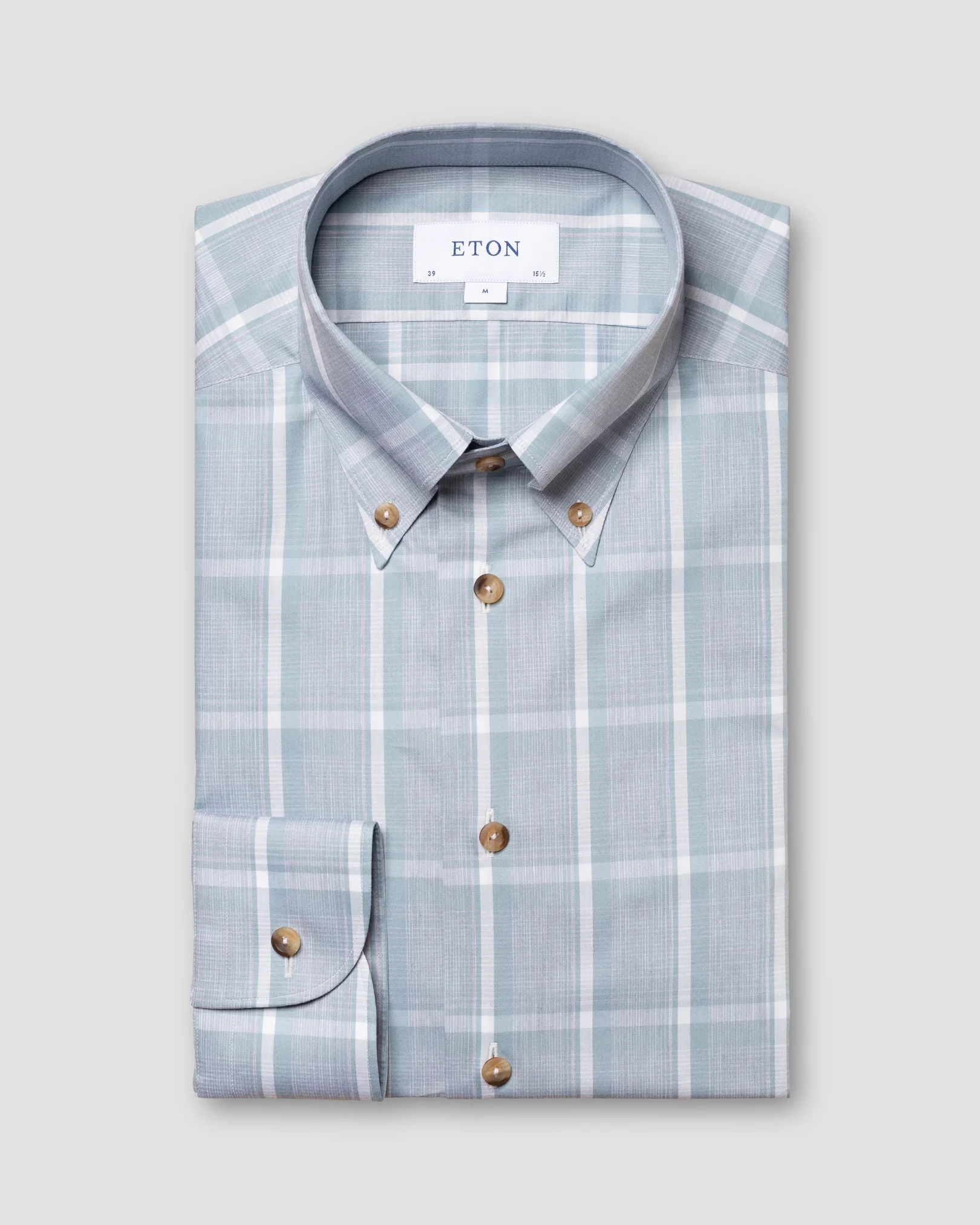 Eton - light blue fine twill melange