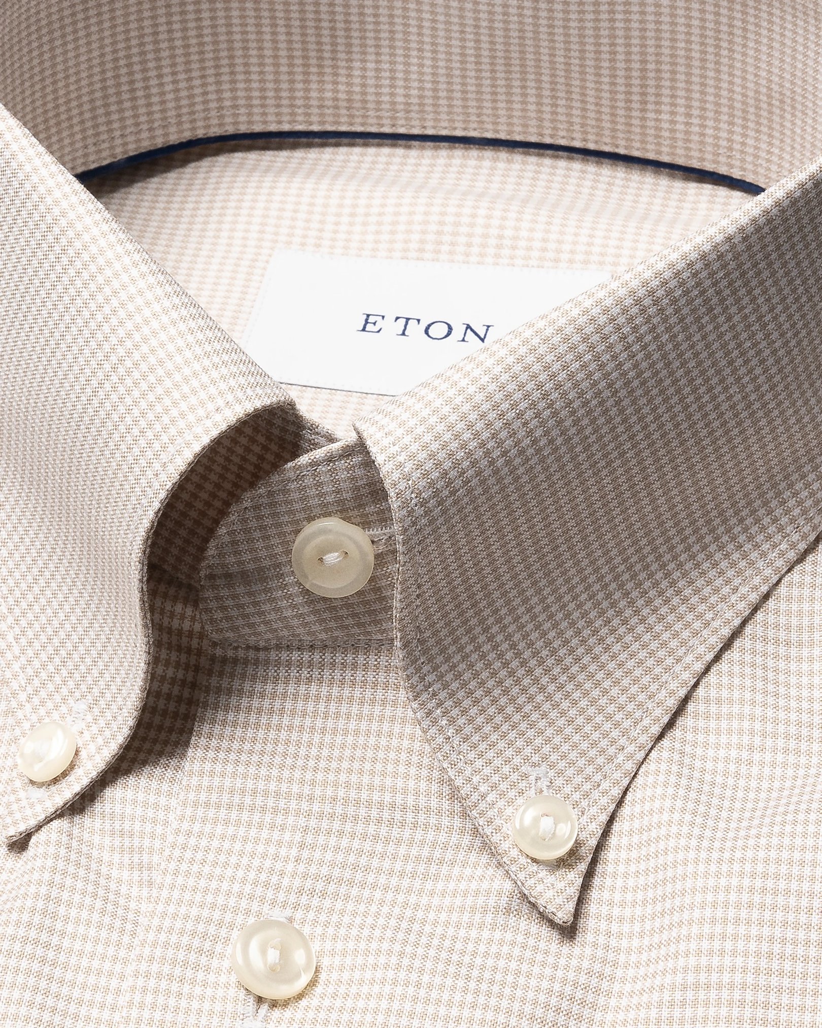 Eton - beige check signature oxfordshirt