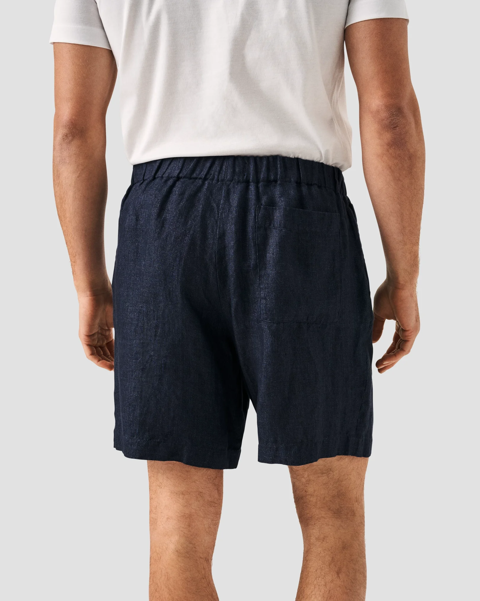 Eton - navy blue linen shorts