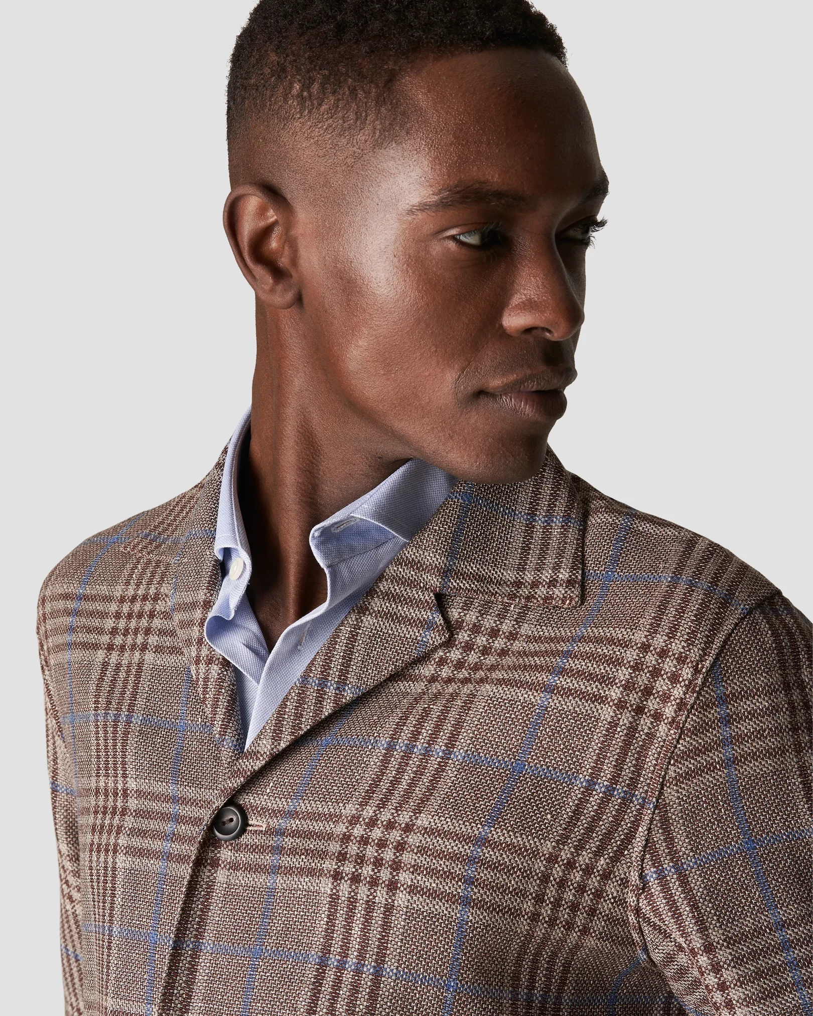 Eton - brown hopsack overshirt