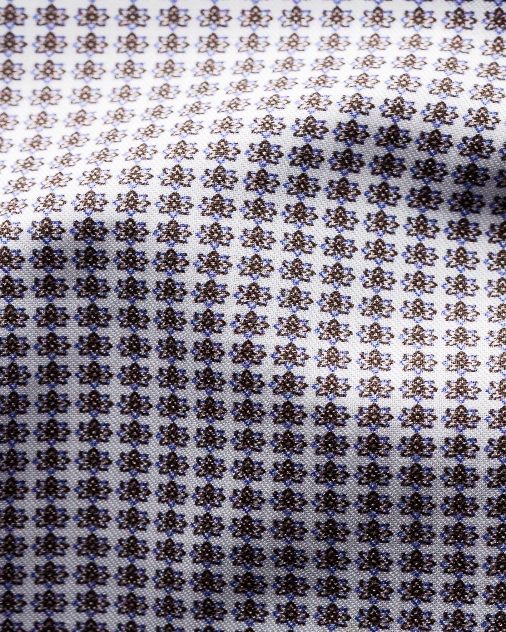 Eton - beige micro flower shirt
