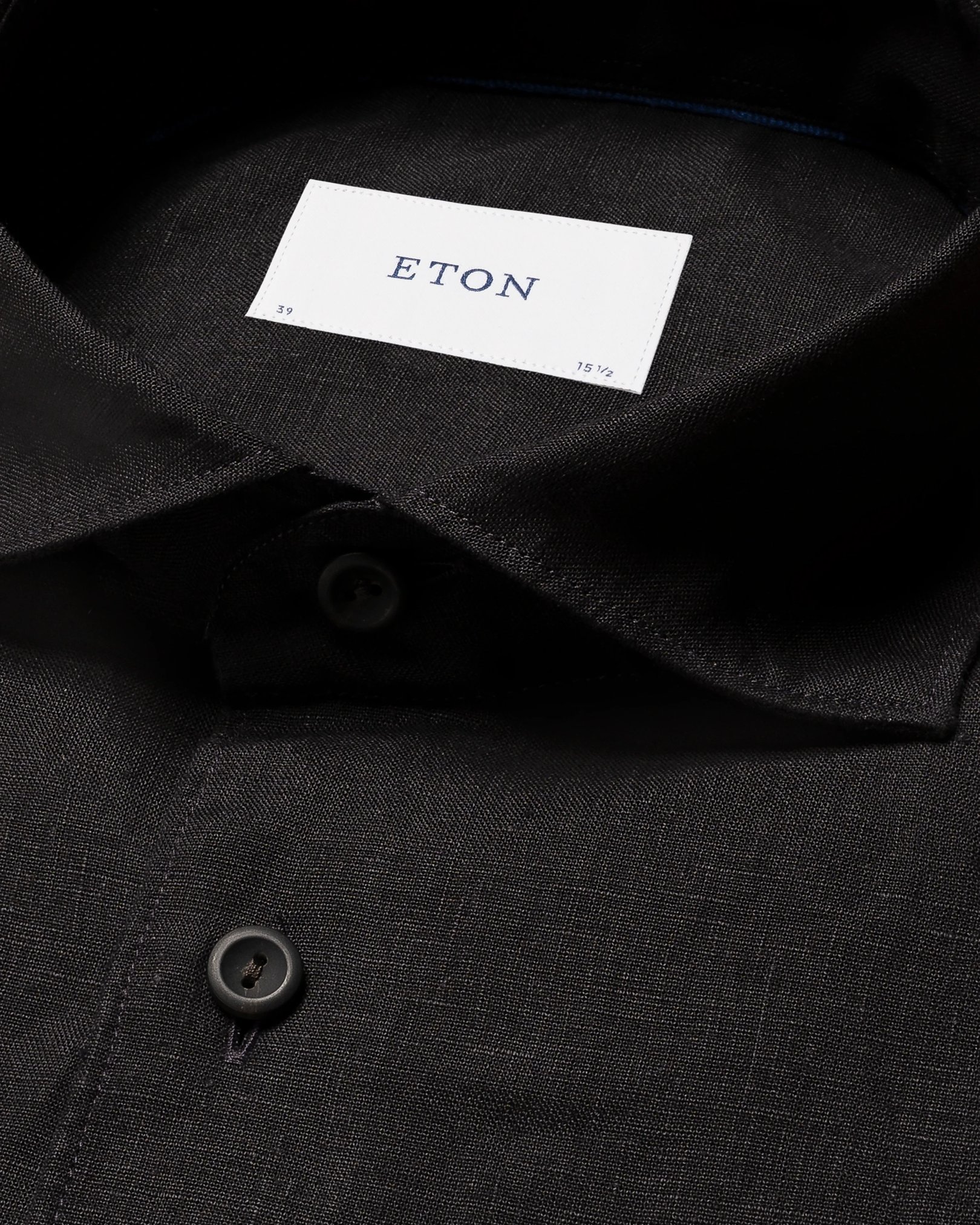 Eton - black linen wide spread solid