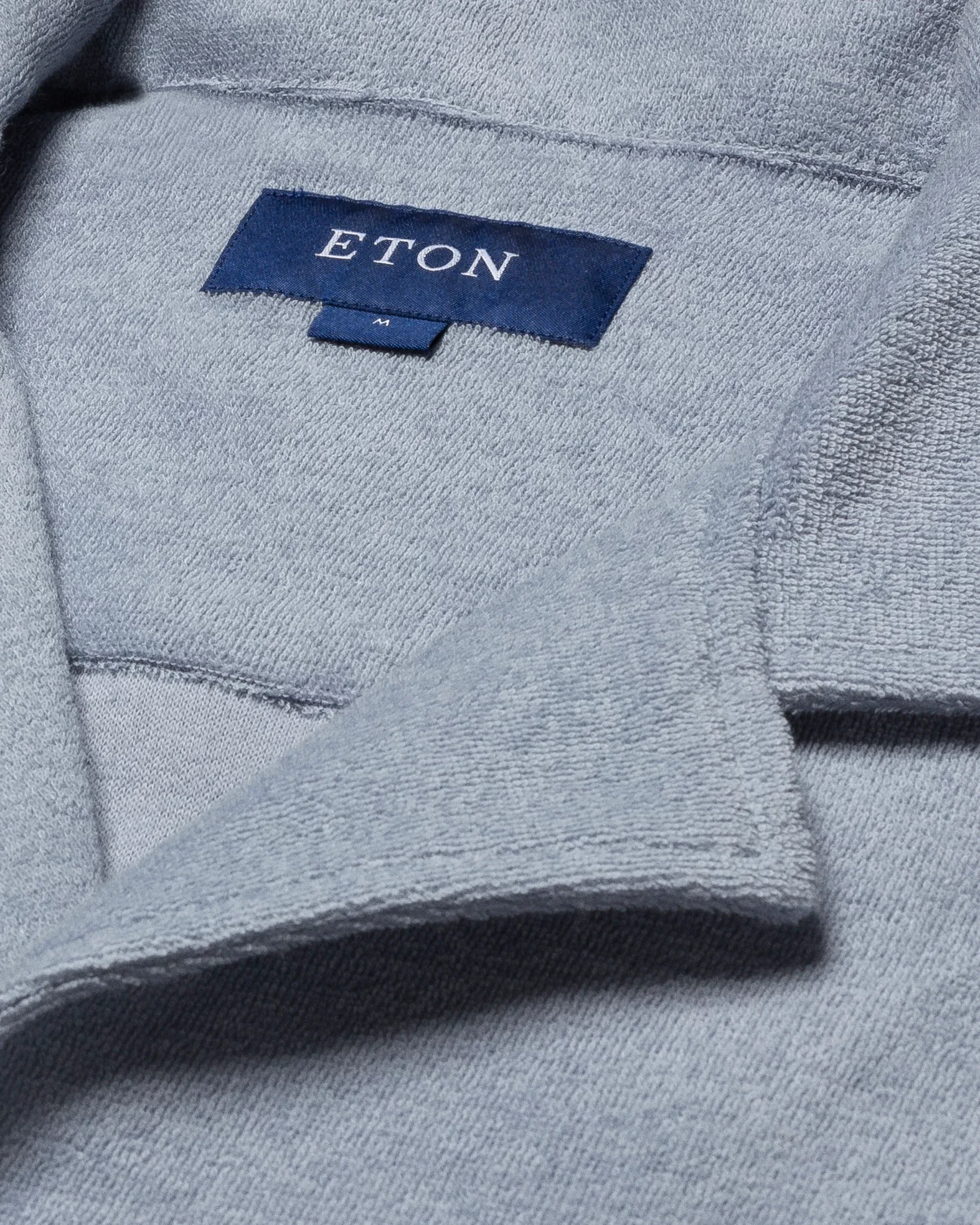 Eton - light grey jerseyterryfrotte turn down short terry terry
