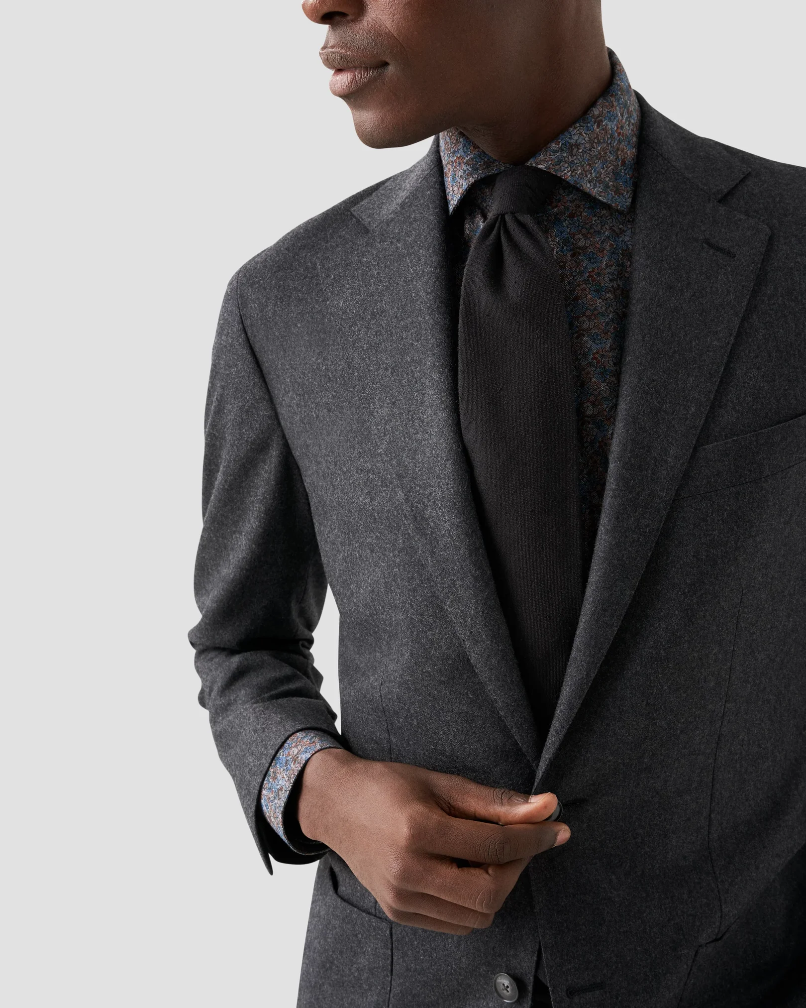 Eton - blue shade floral shirt