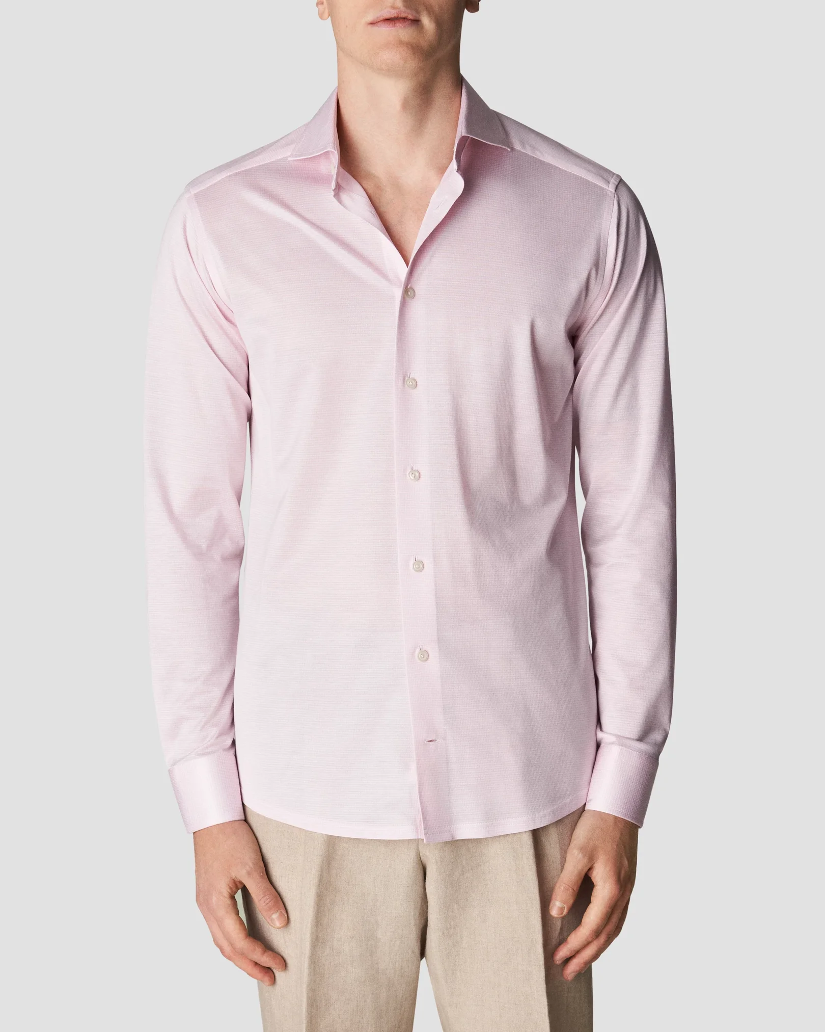 Eton - pink jacquard wide spread