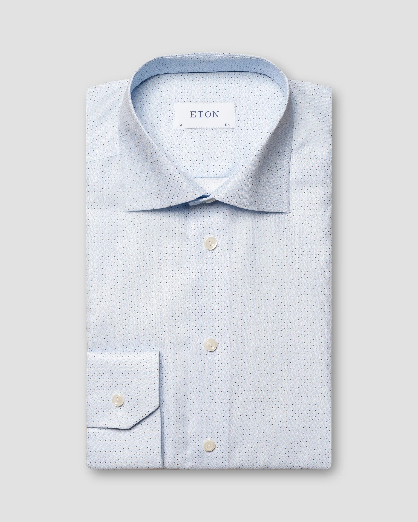 Eton - light blue twill cut away collar single cuff slim fit