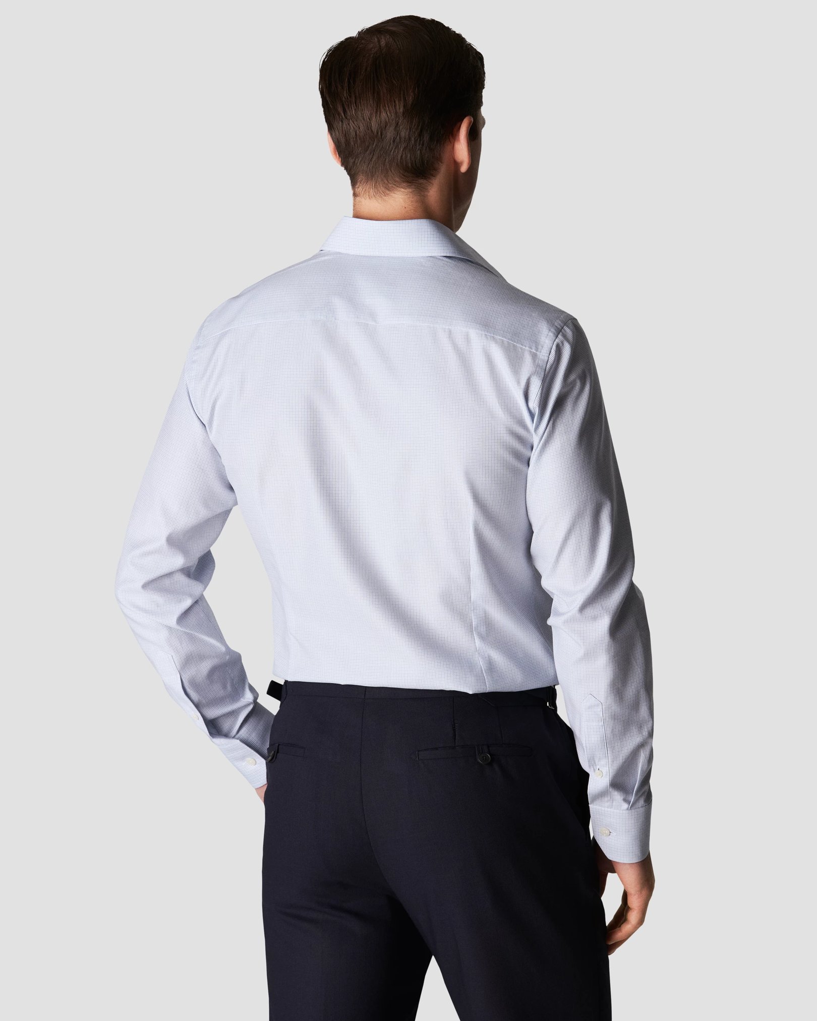 Eton - light blue cotton stretch
