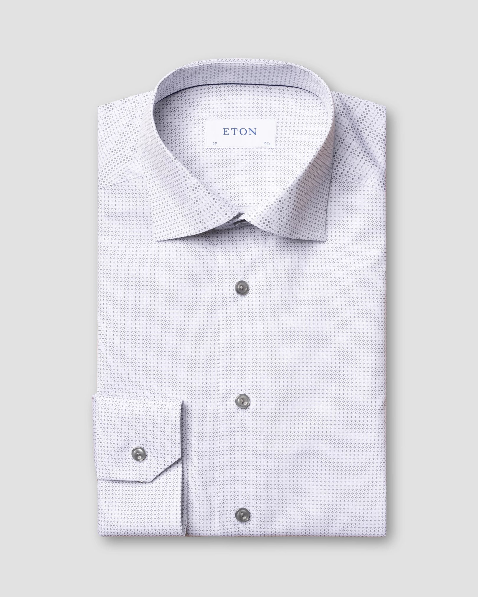 Eton - grey microprinted shirt