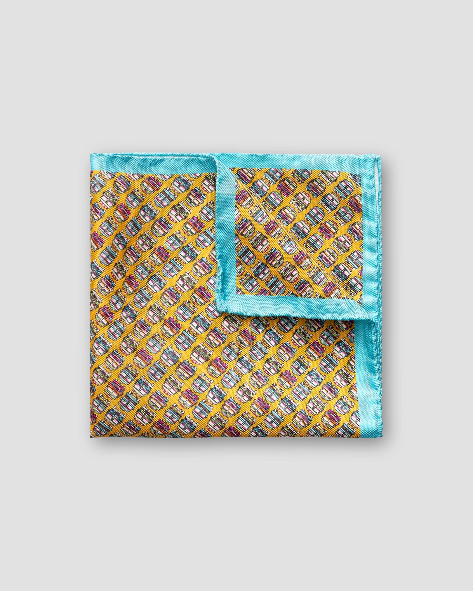 Eton - yellow hippie camper pocket square