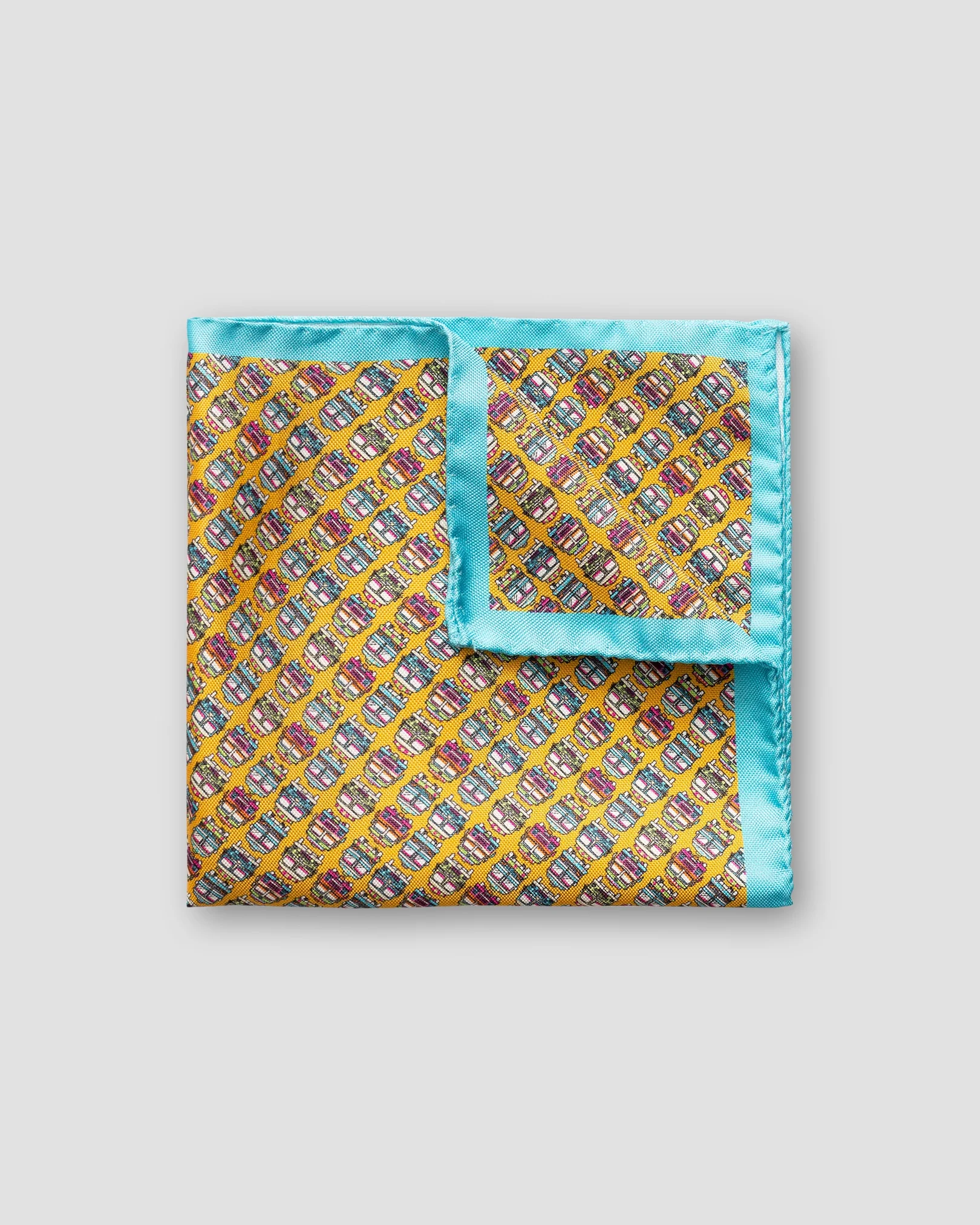 Eton - yellow hippie camper pocket square