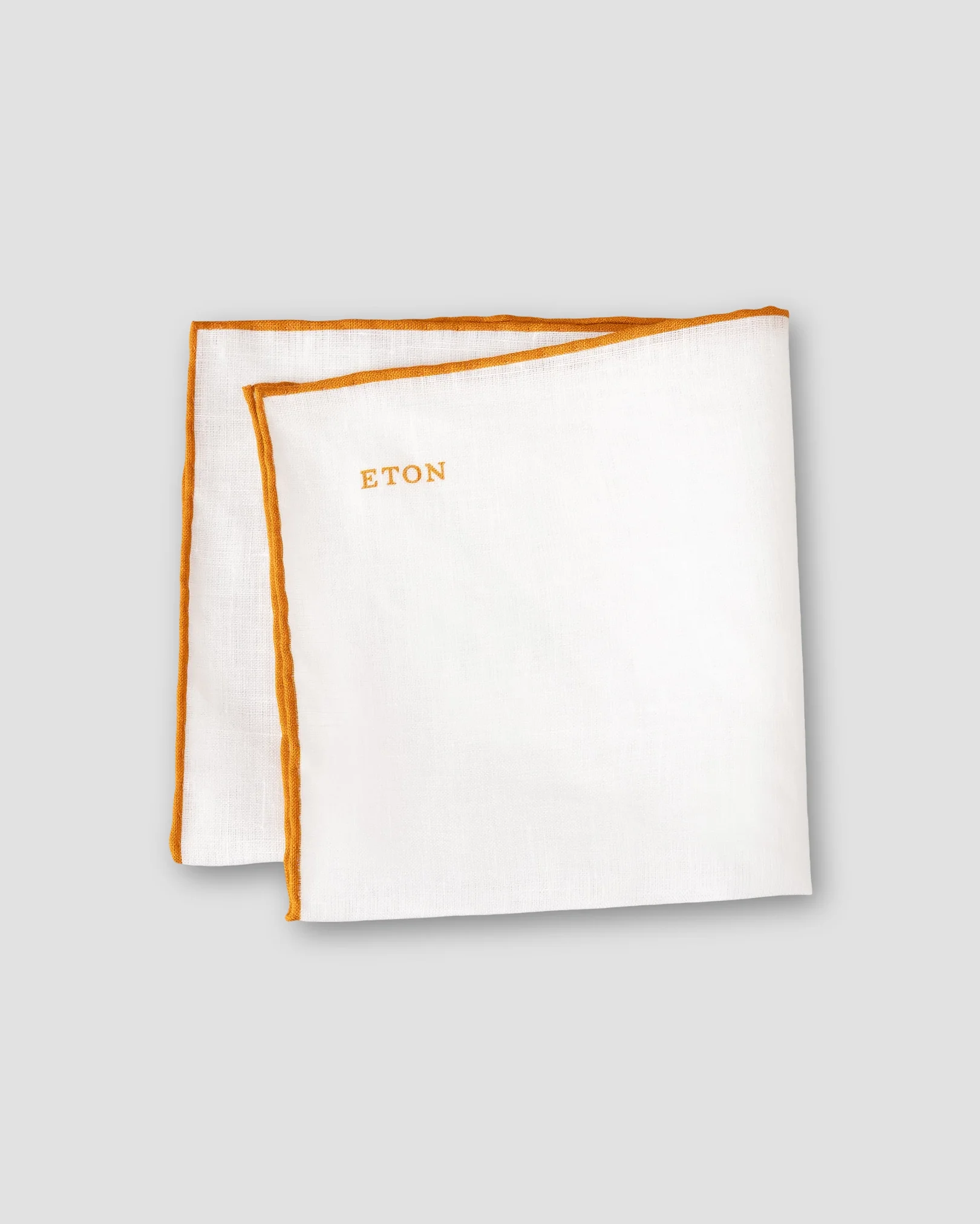 Eton - orange linen pocket square