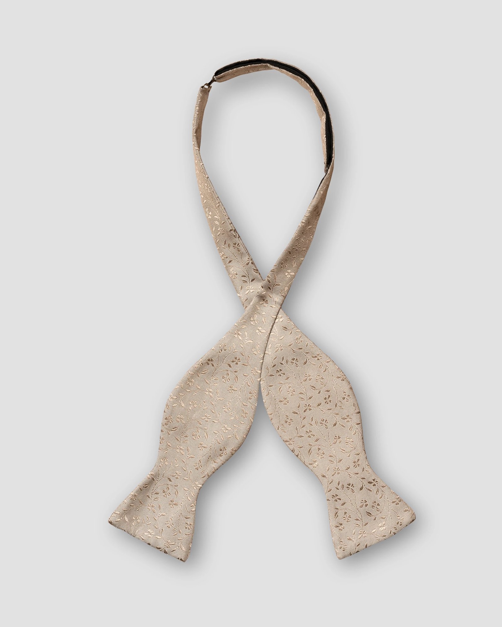Eton - beige bow tie self tied