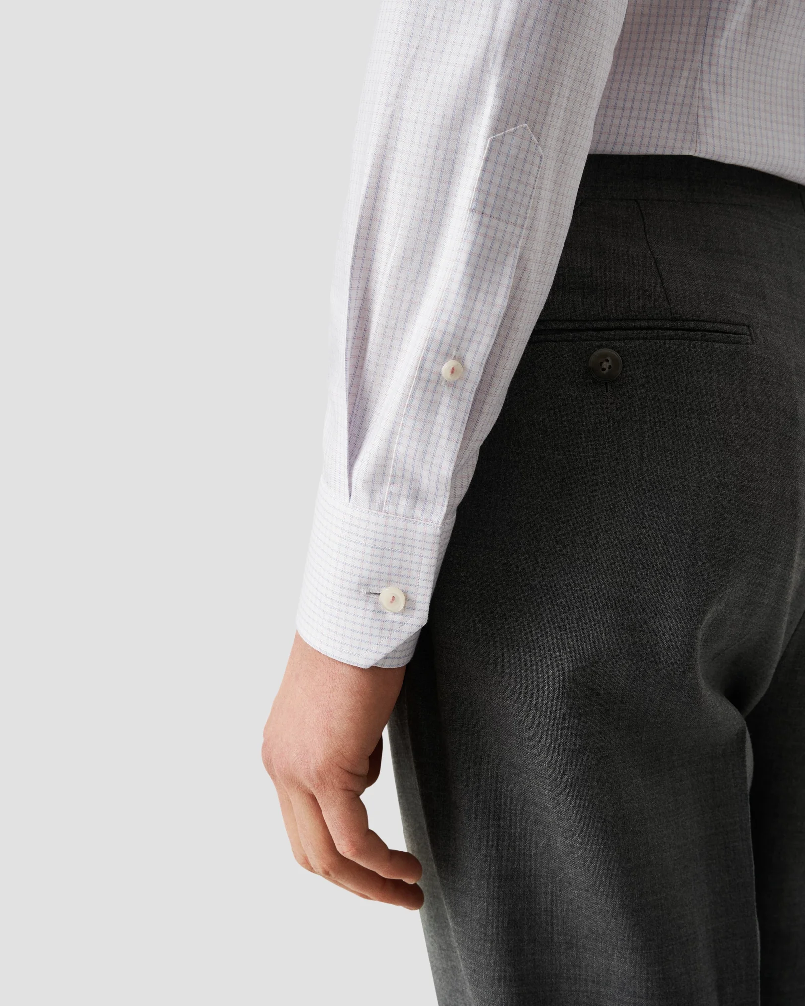 Eton - pink checked twill