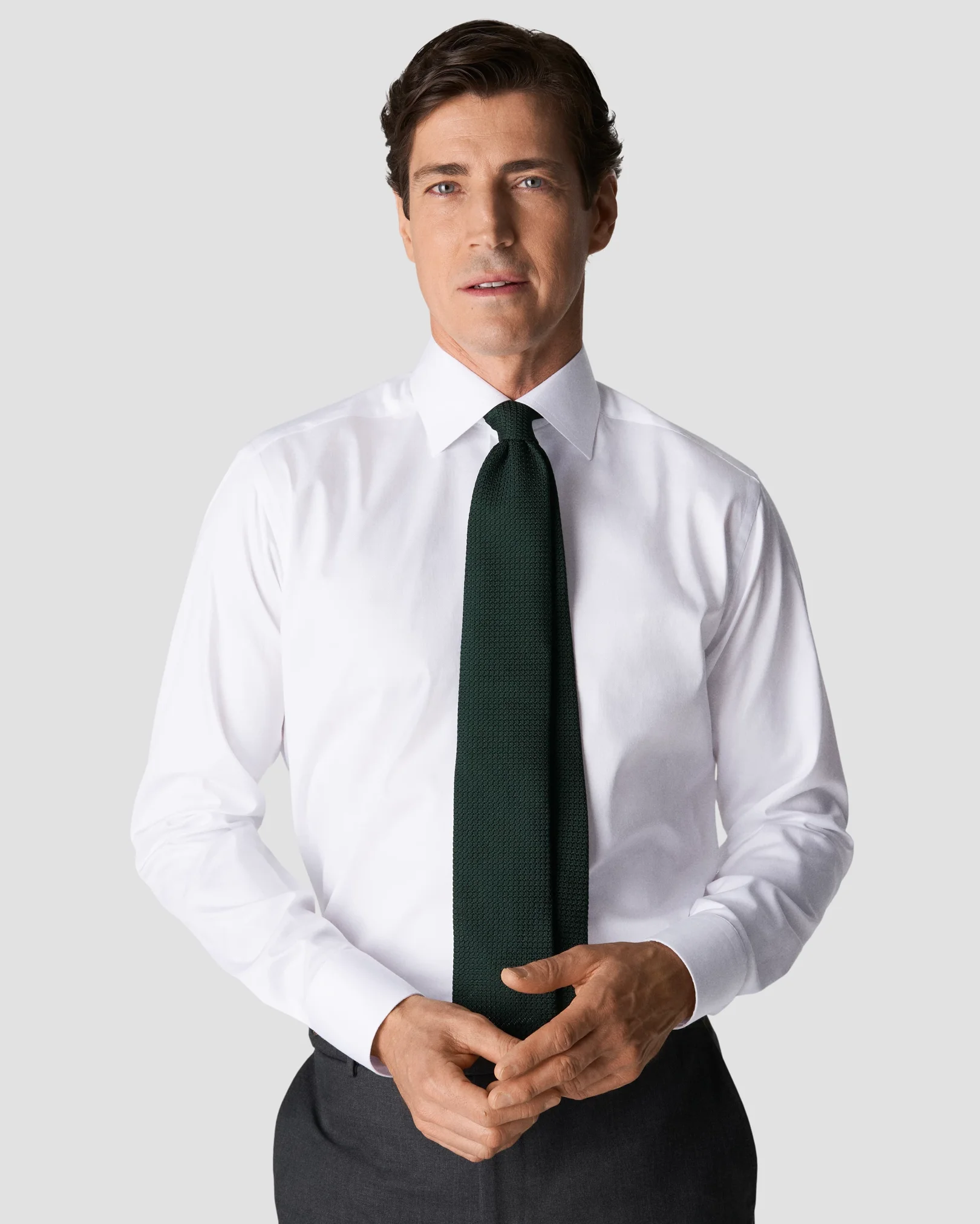 Eton - white twill stretch shirt