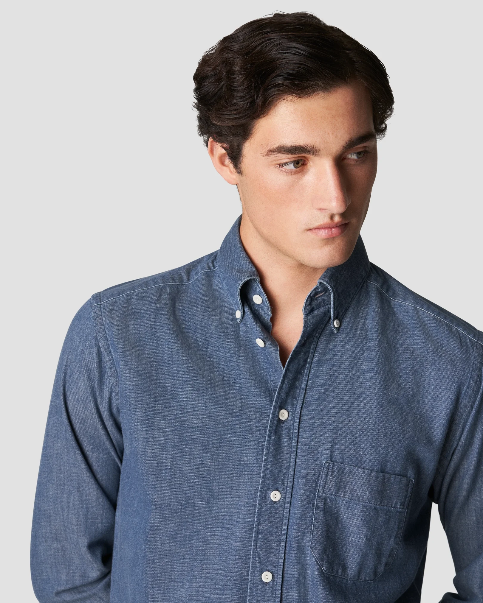 Eton - black indigo denim shirt