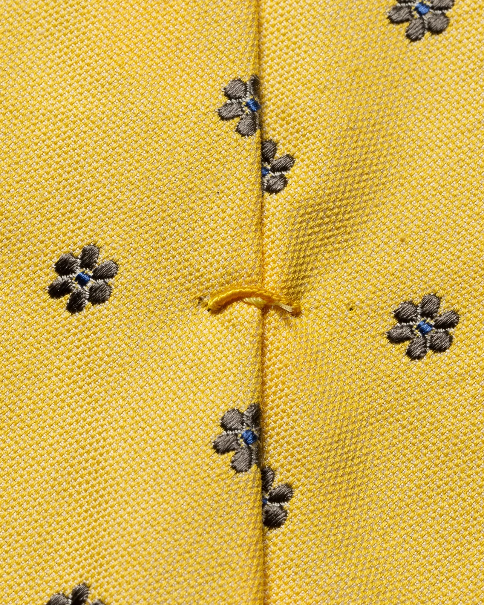 Eton - yellow cotton silk tie