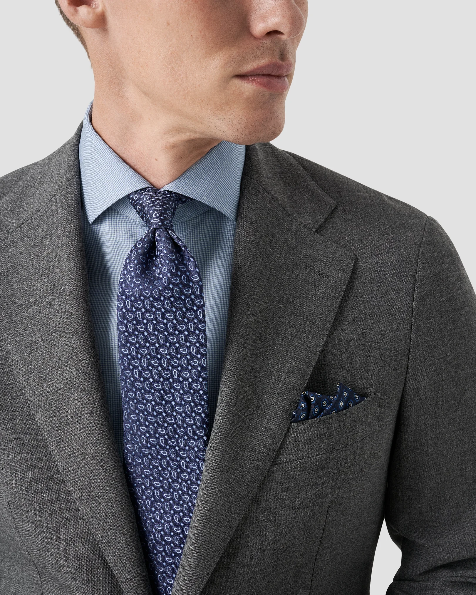 Eton - light blue super merino shirt