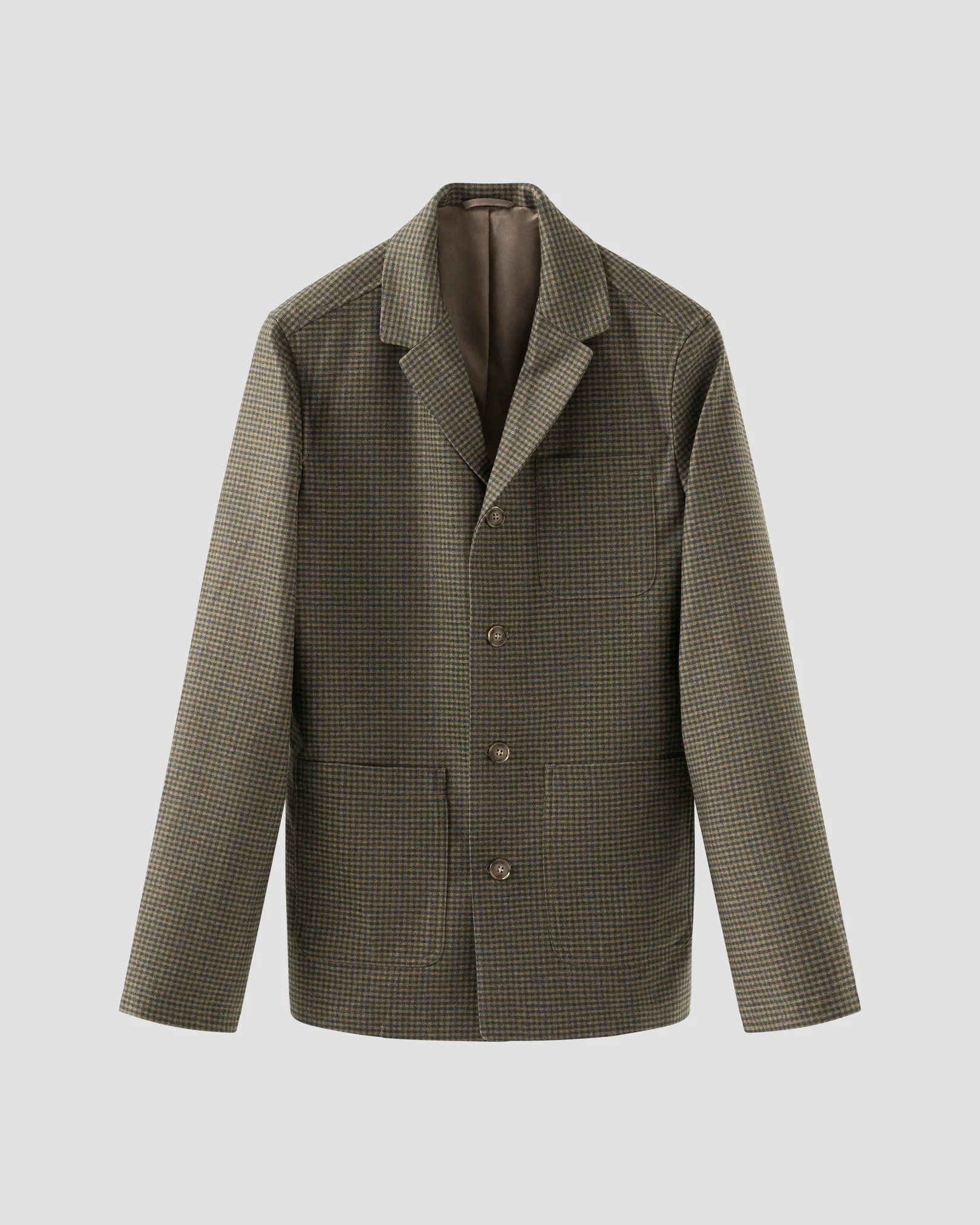 Eton - Green Checked Wool-Cashmere Flannel Overshirt