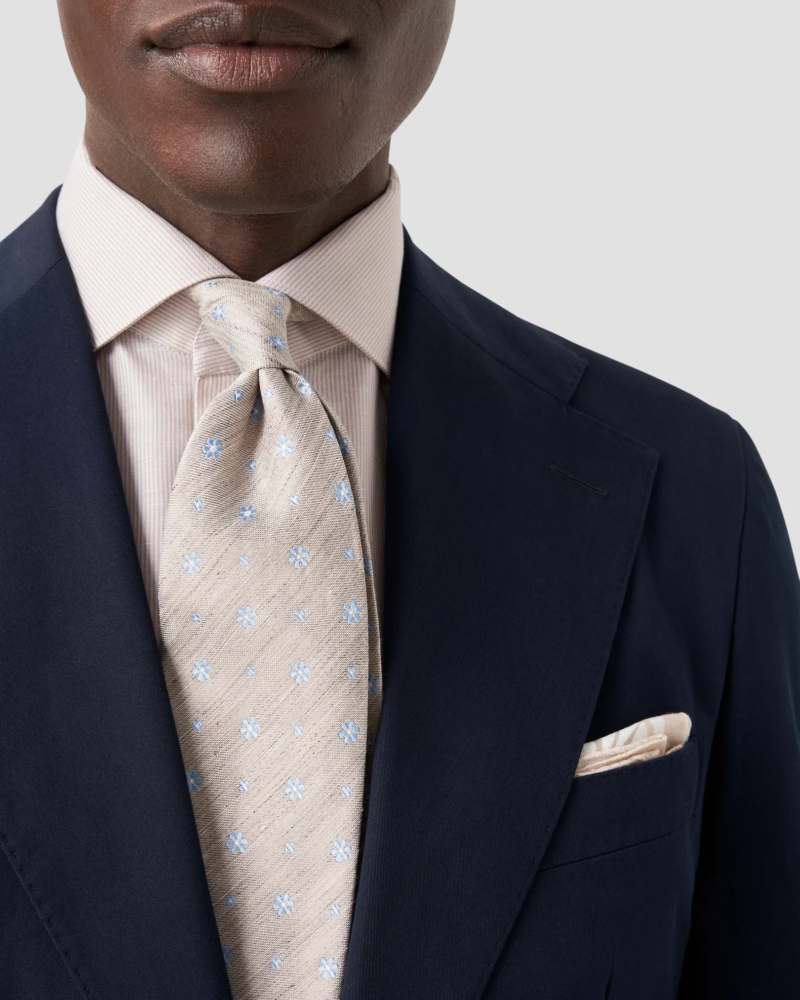 Eton - light striped cotton linen shirt