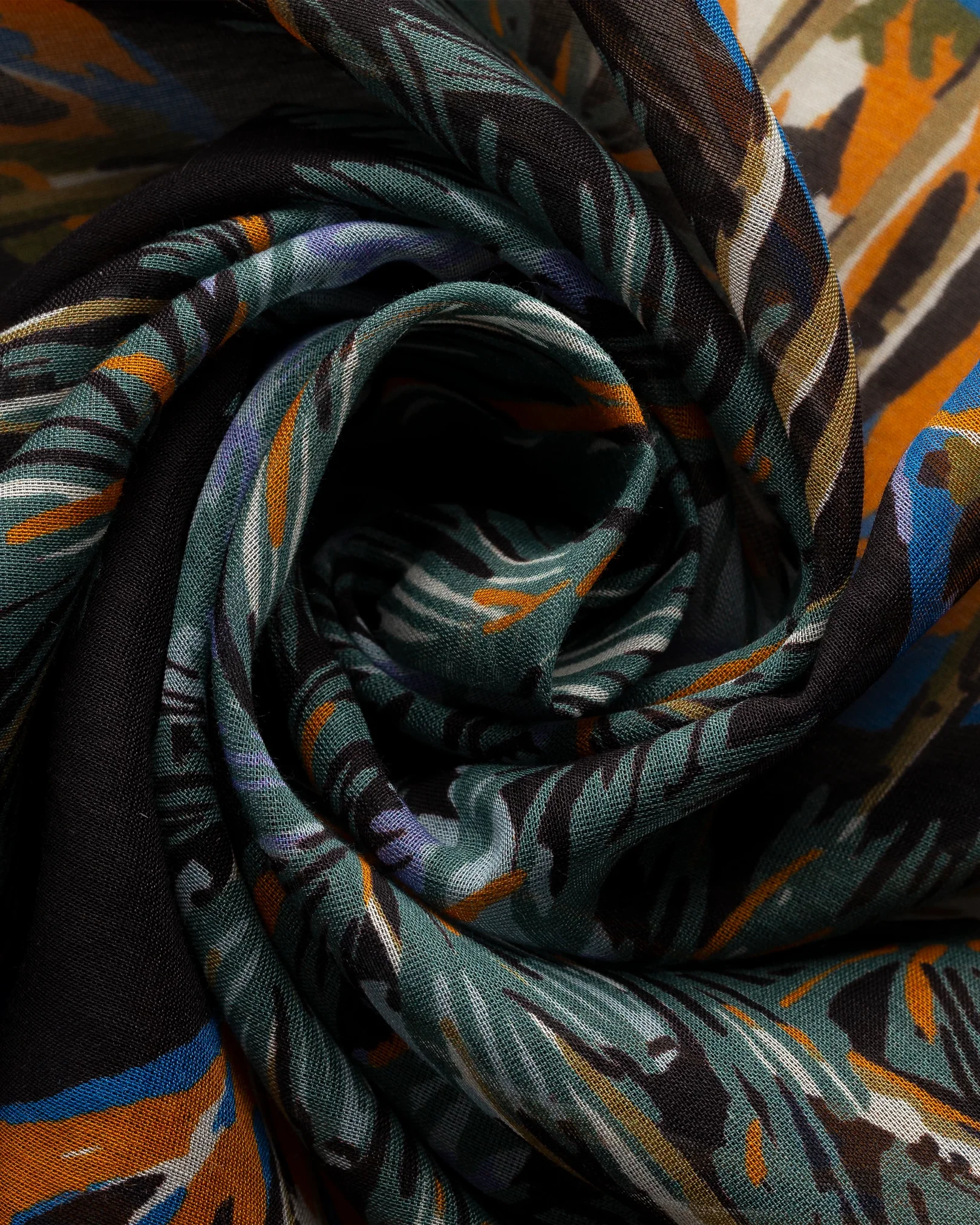 Eton - black wheat print cotton silk banadana