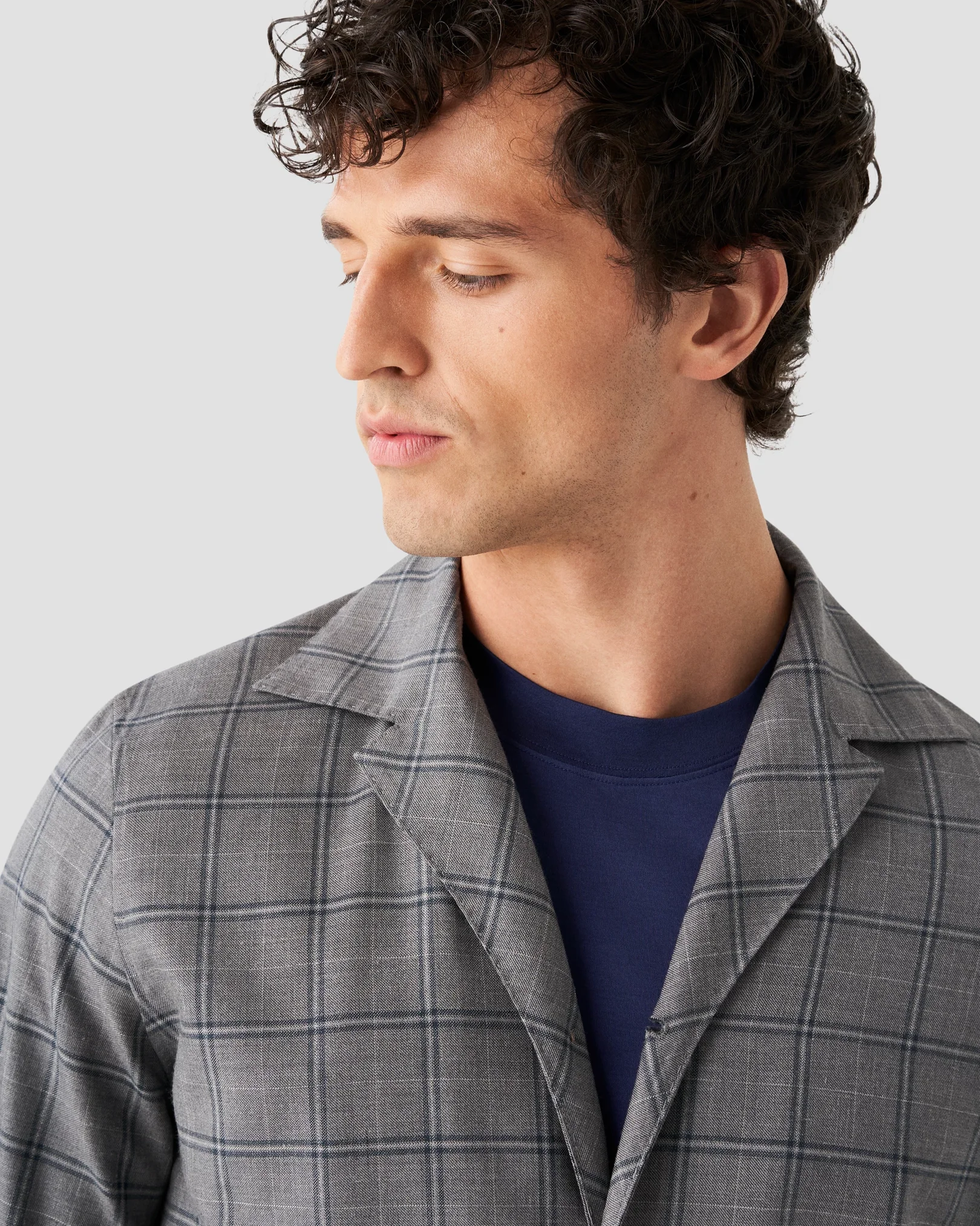 Eton - dark blue filo di scozia t shirt