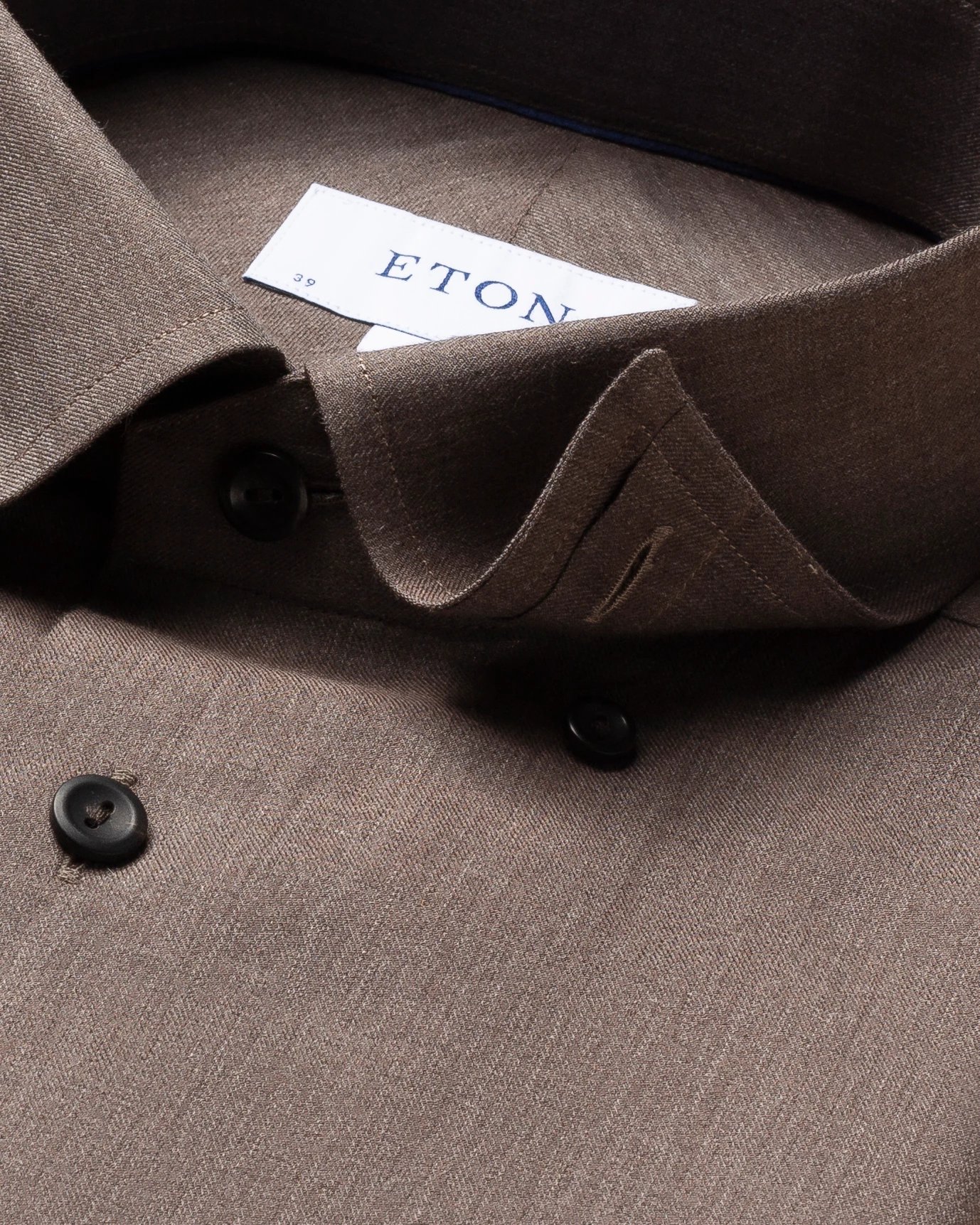 Eton - brown crease resistant flannel