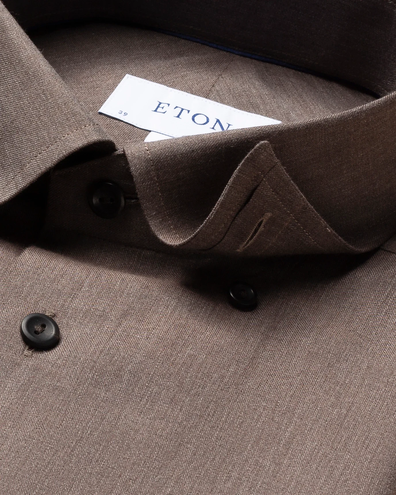Eton - brown crease resistant flannel