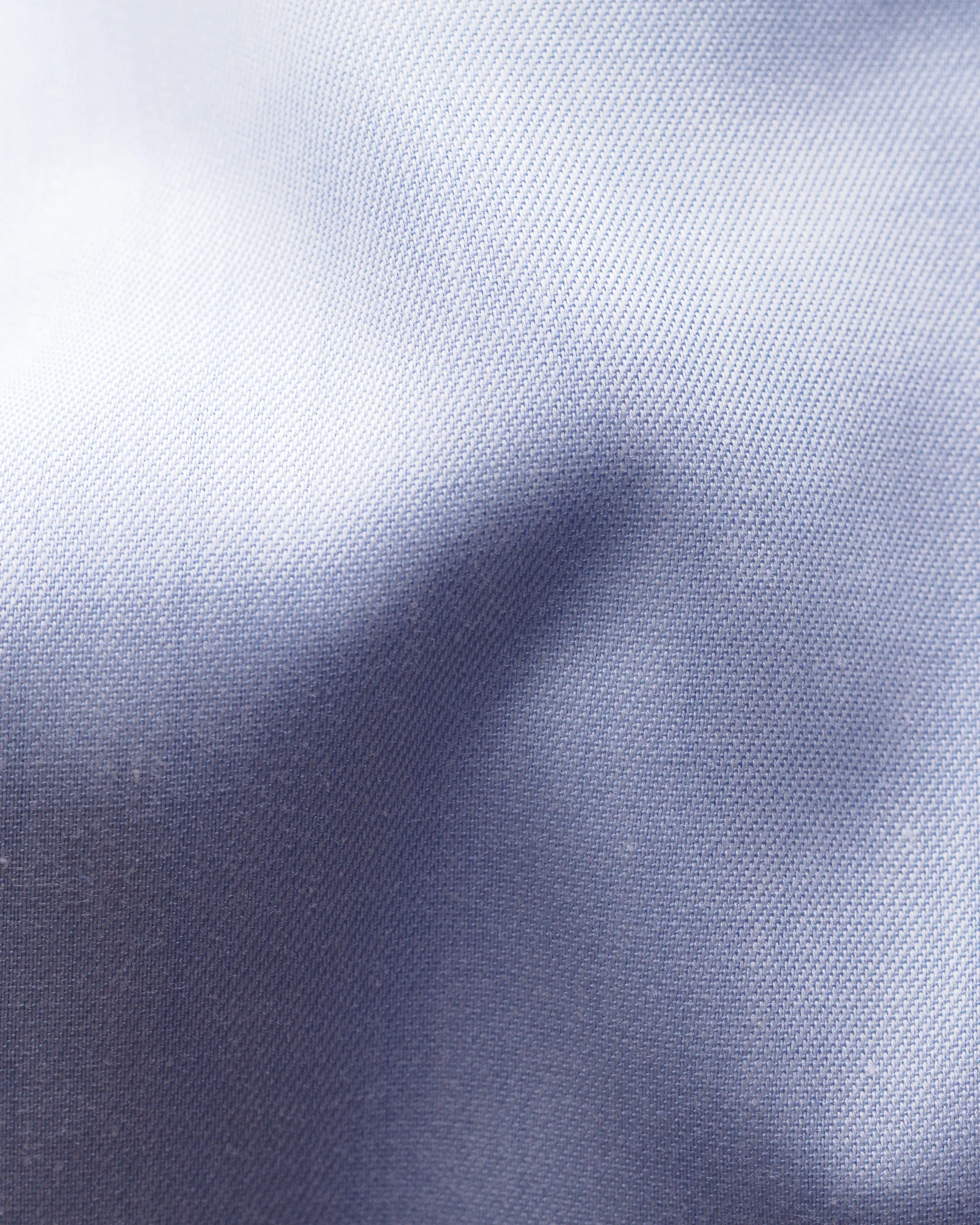 Eton - blue twill shirt blue details cut away