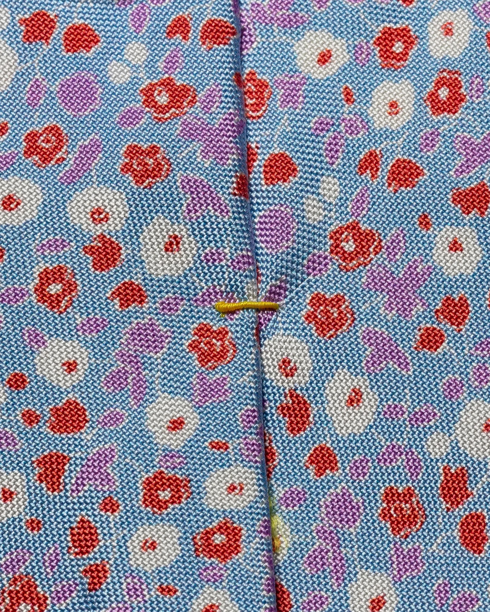 Eton - blue floral silk tie ss