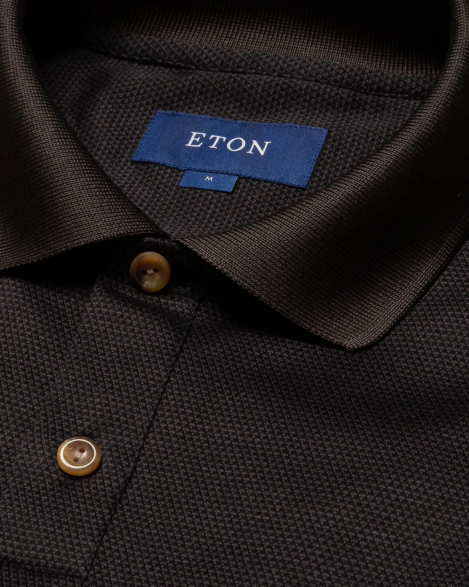 Eton - black knit jaquard knitted