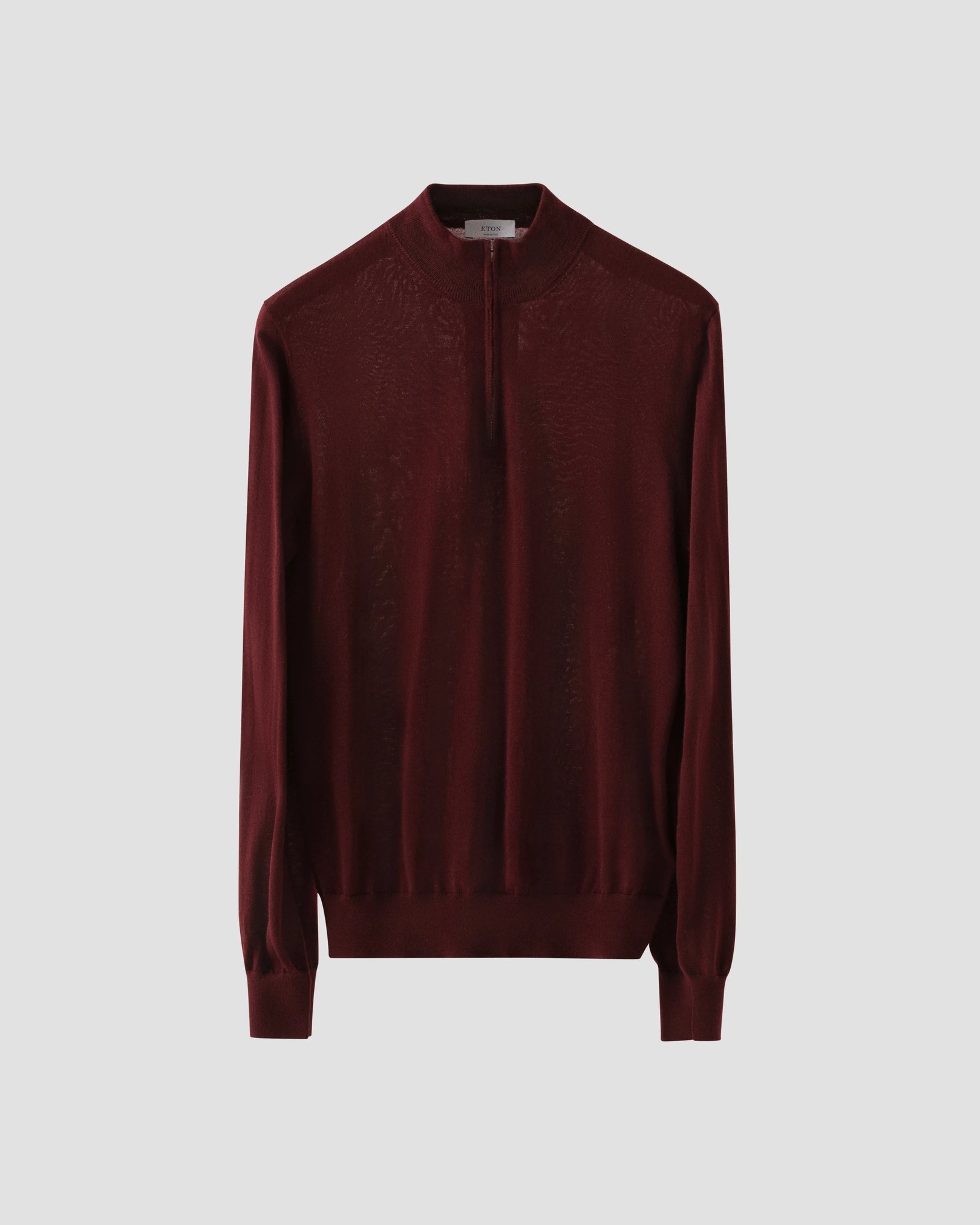 Eton - dark red knitted merino