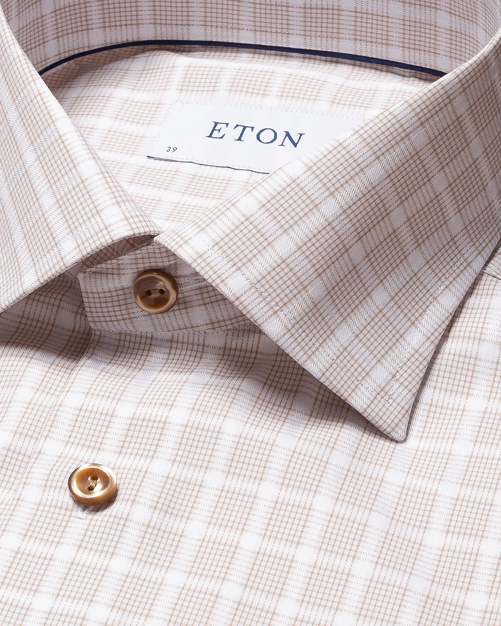 Eton - beige signature twill cut away single contemporary