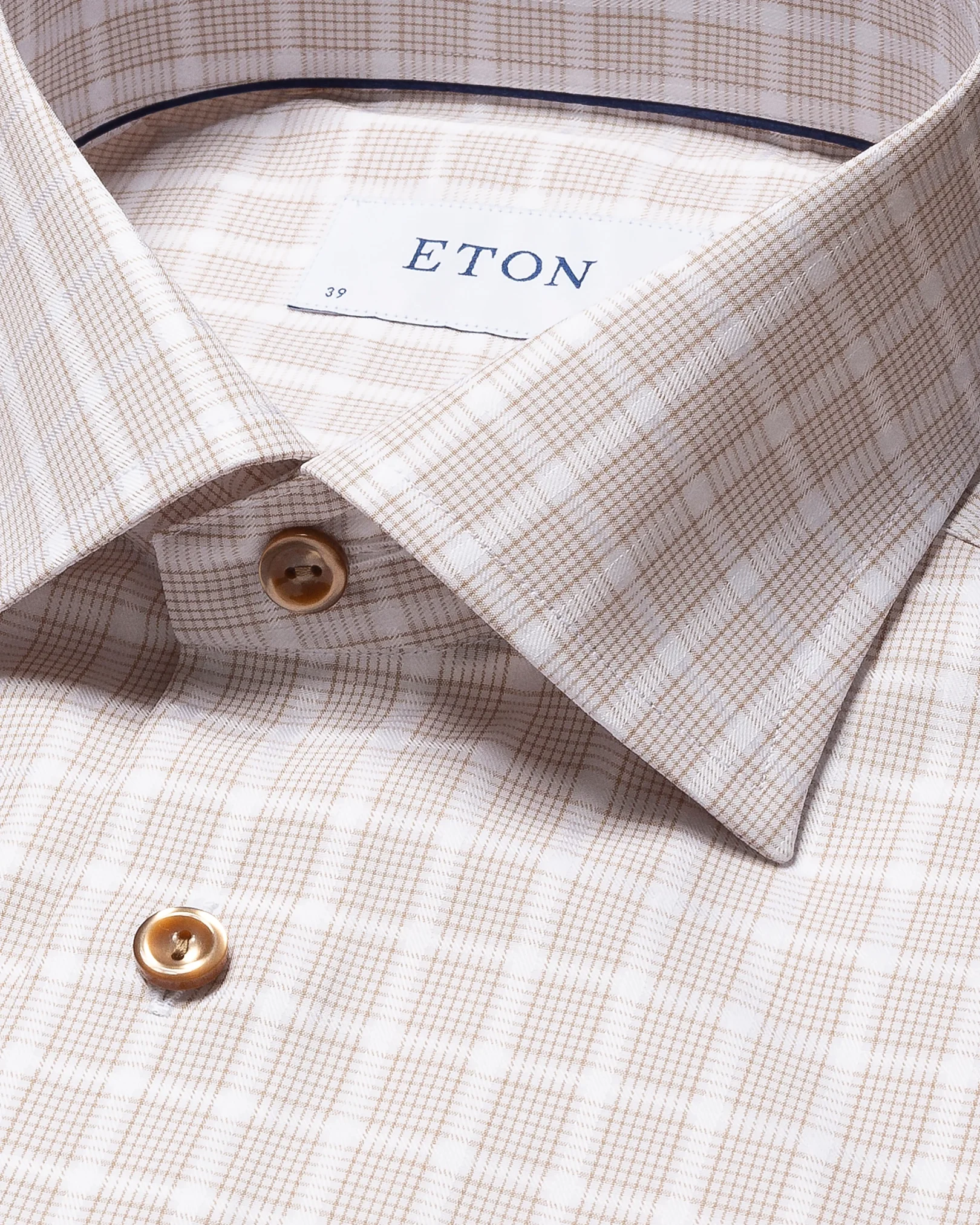 Eton - beige signature twill cut away single contemporary