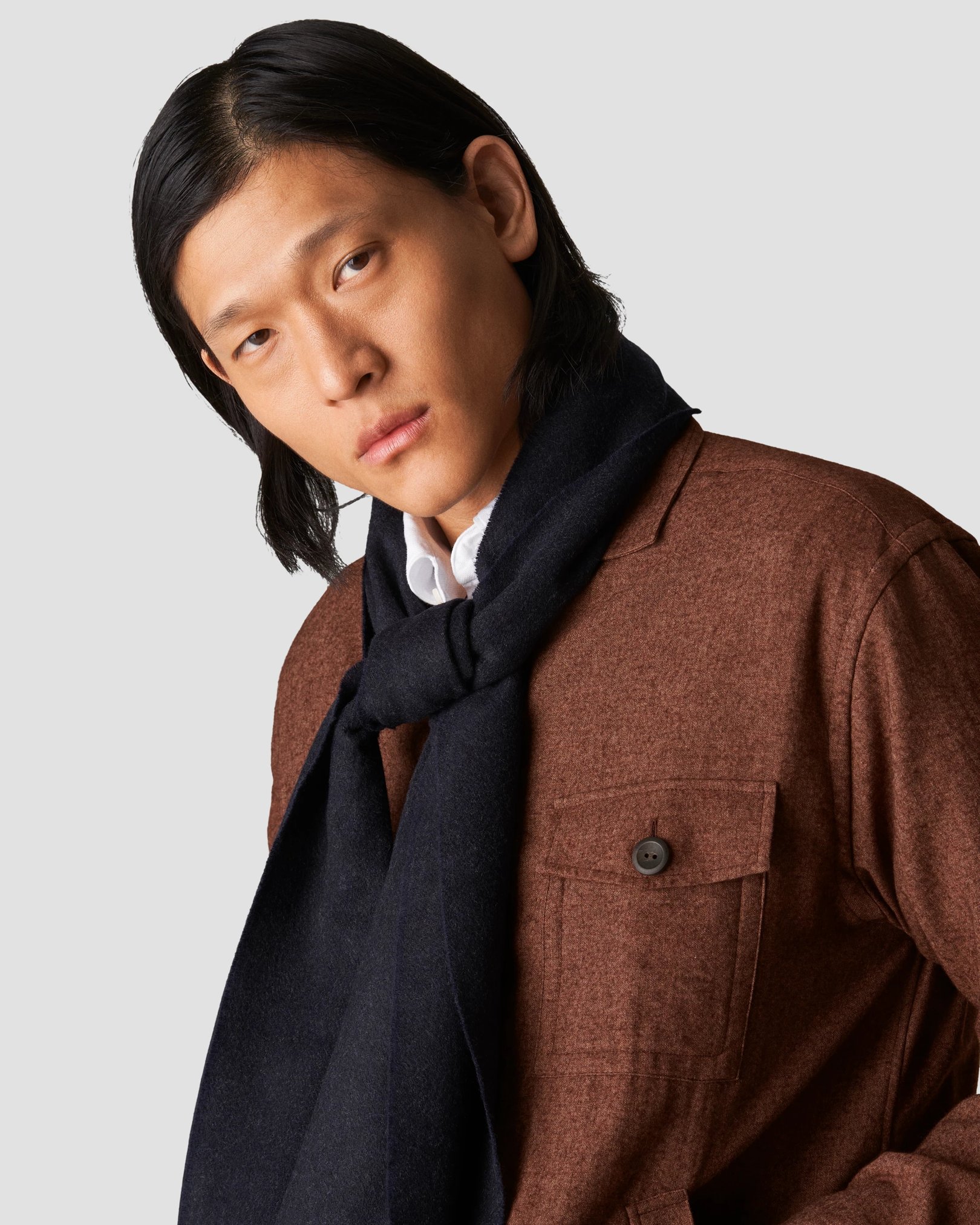 Eton - orange flannel overshirt