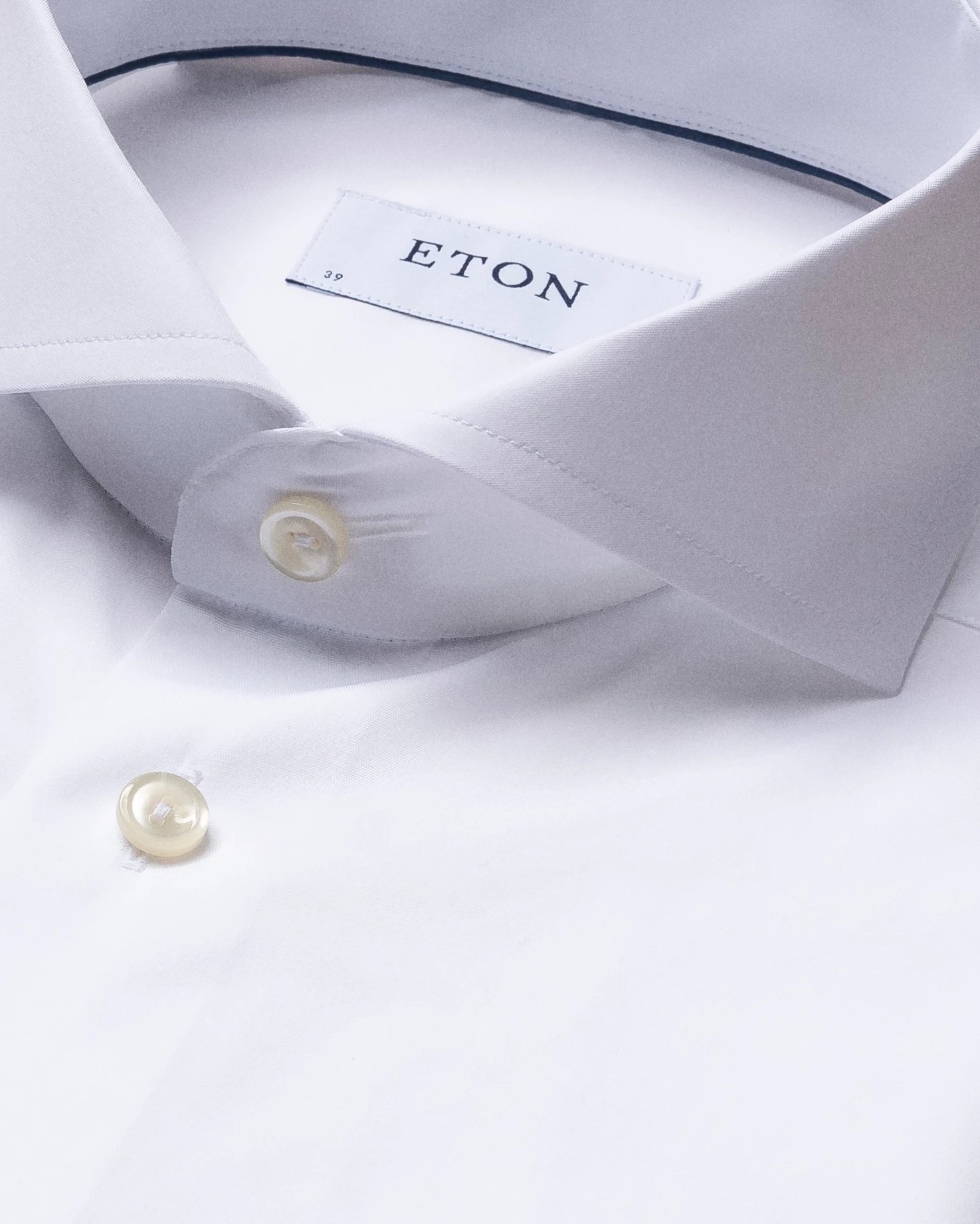 Eton - white plain poplin shirt
