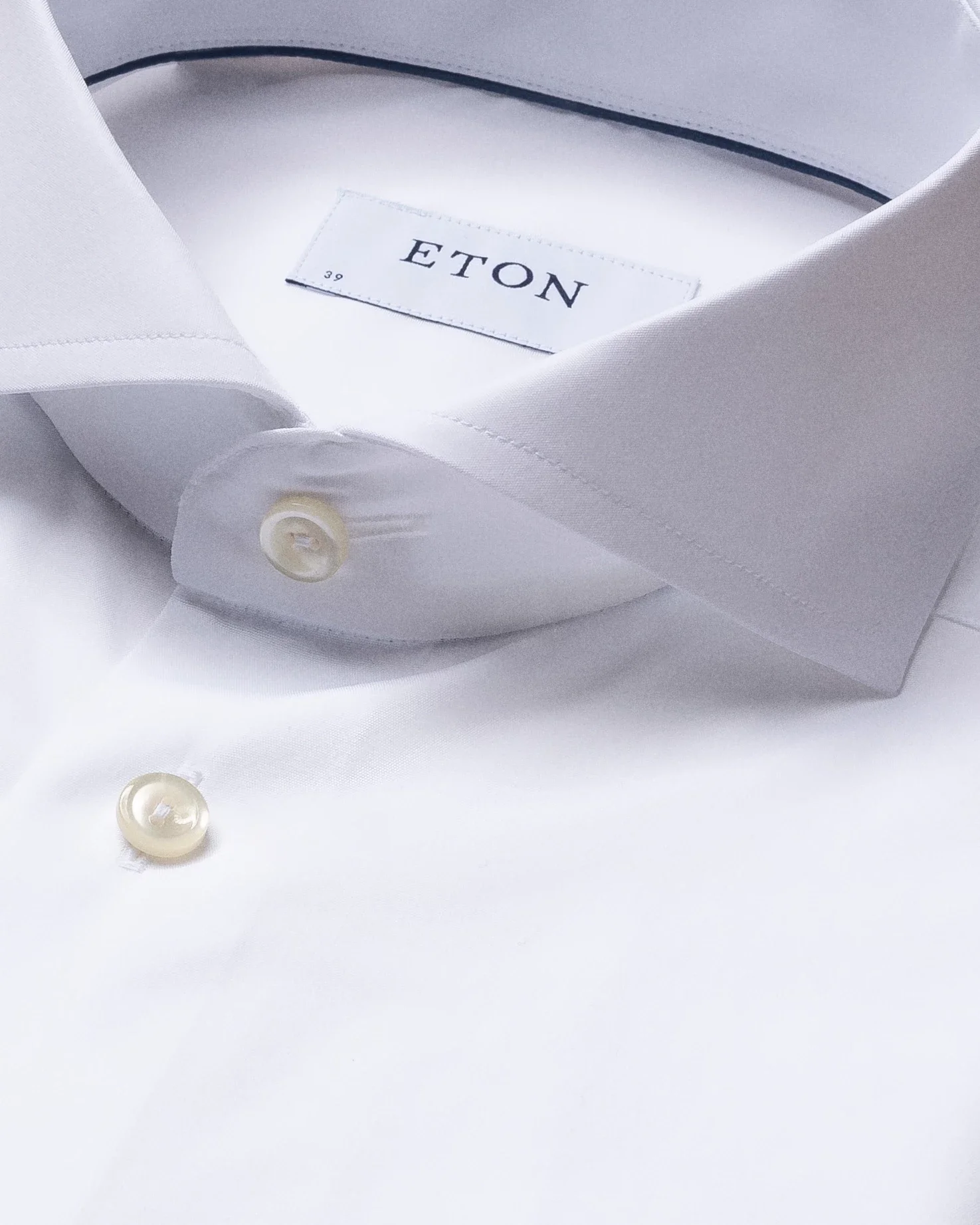 Eton - white plain poplin shirt