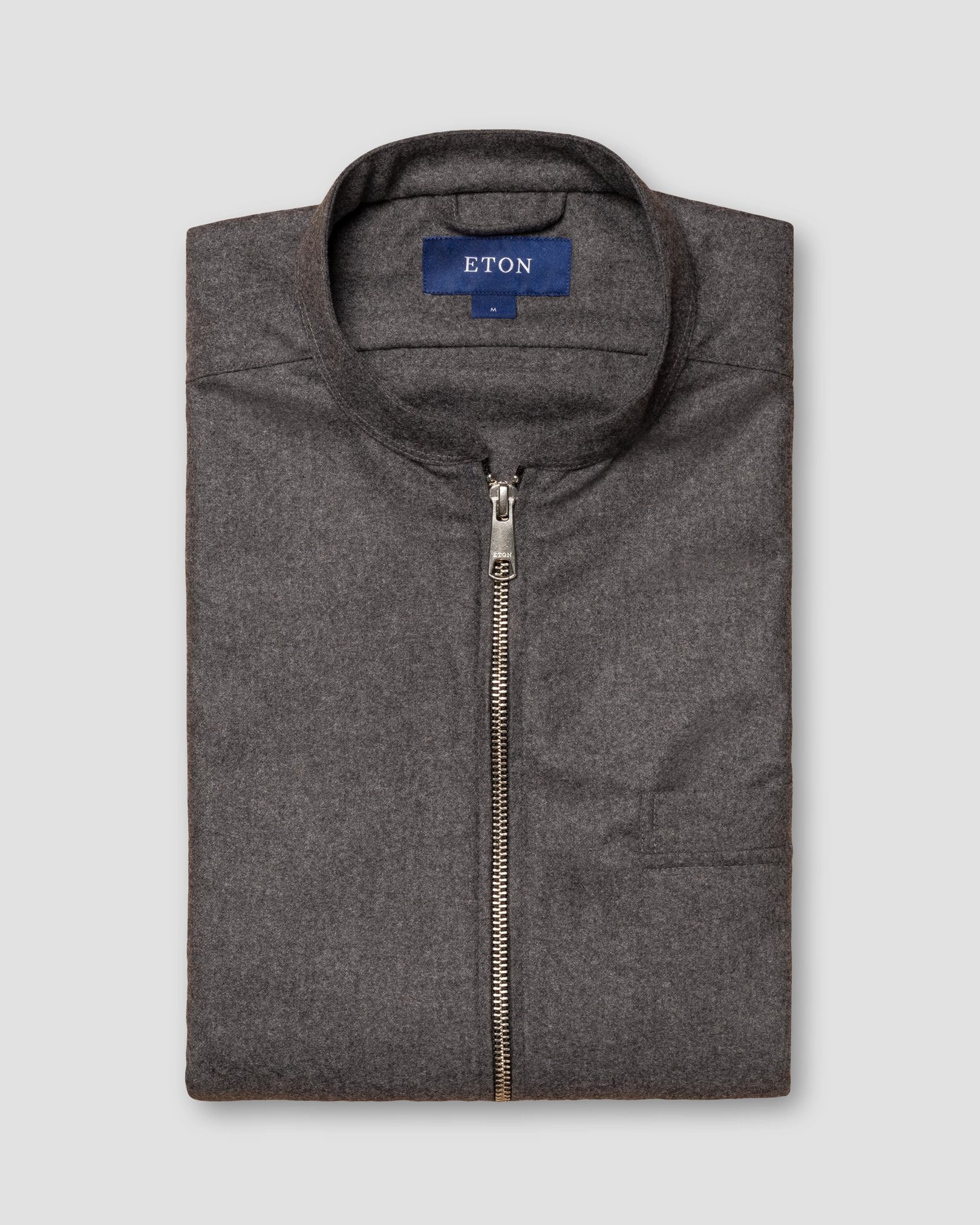 Eton - mid grey twill wool cashmere vest