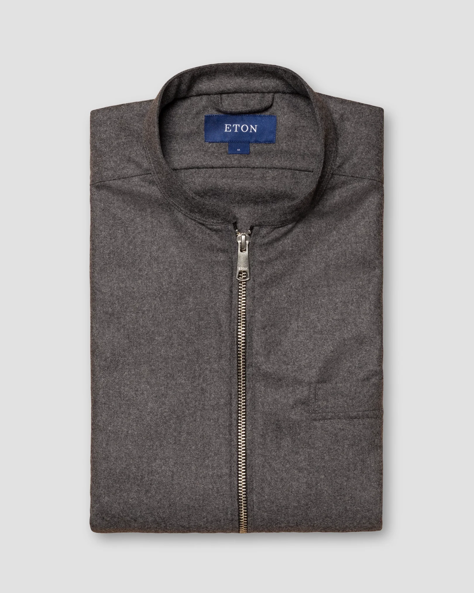 Eton - mid grey twill wool cashmere vest