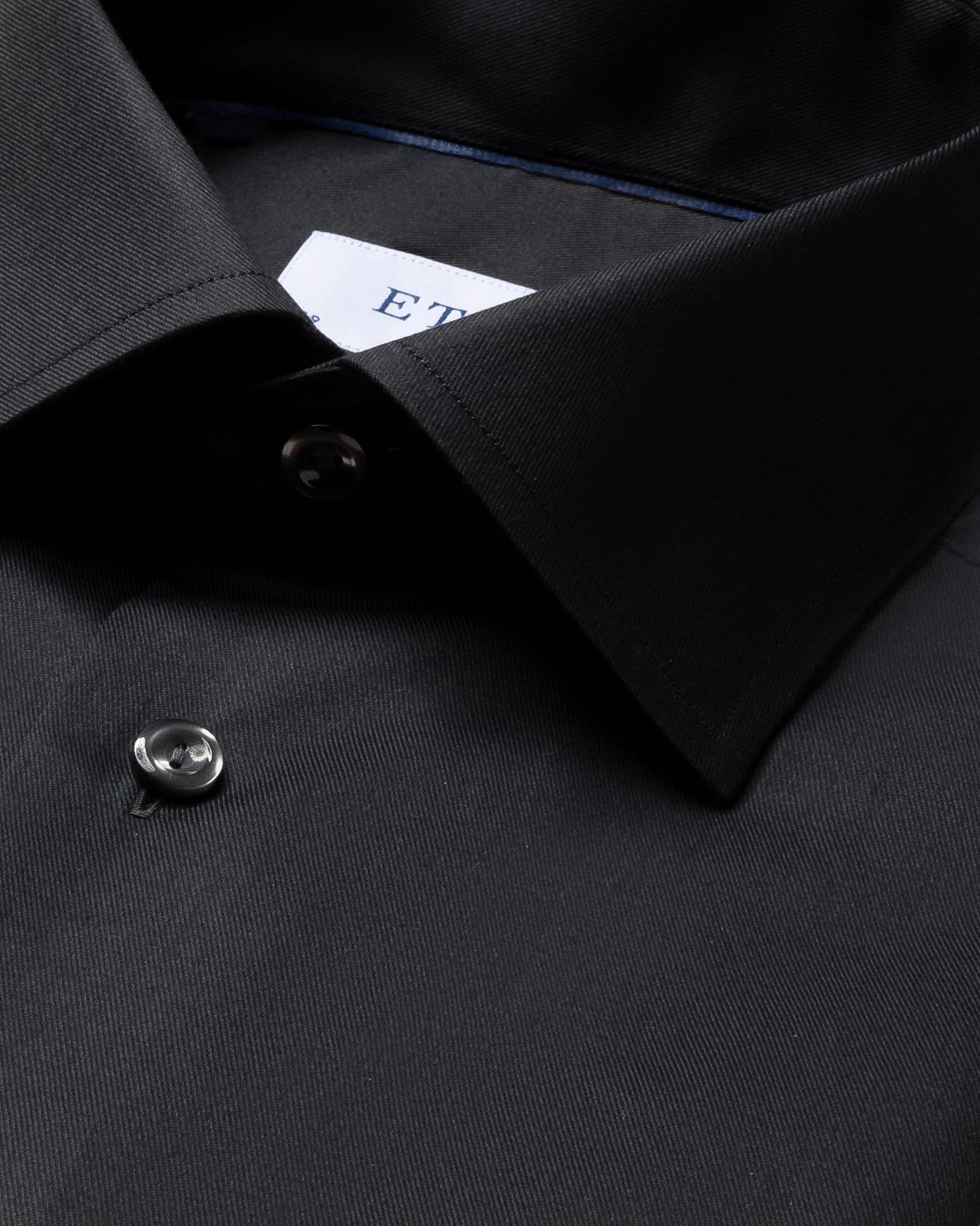 Eton - black twill stretch shirt