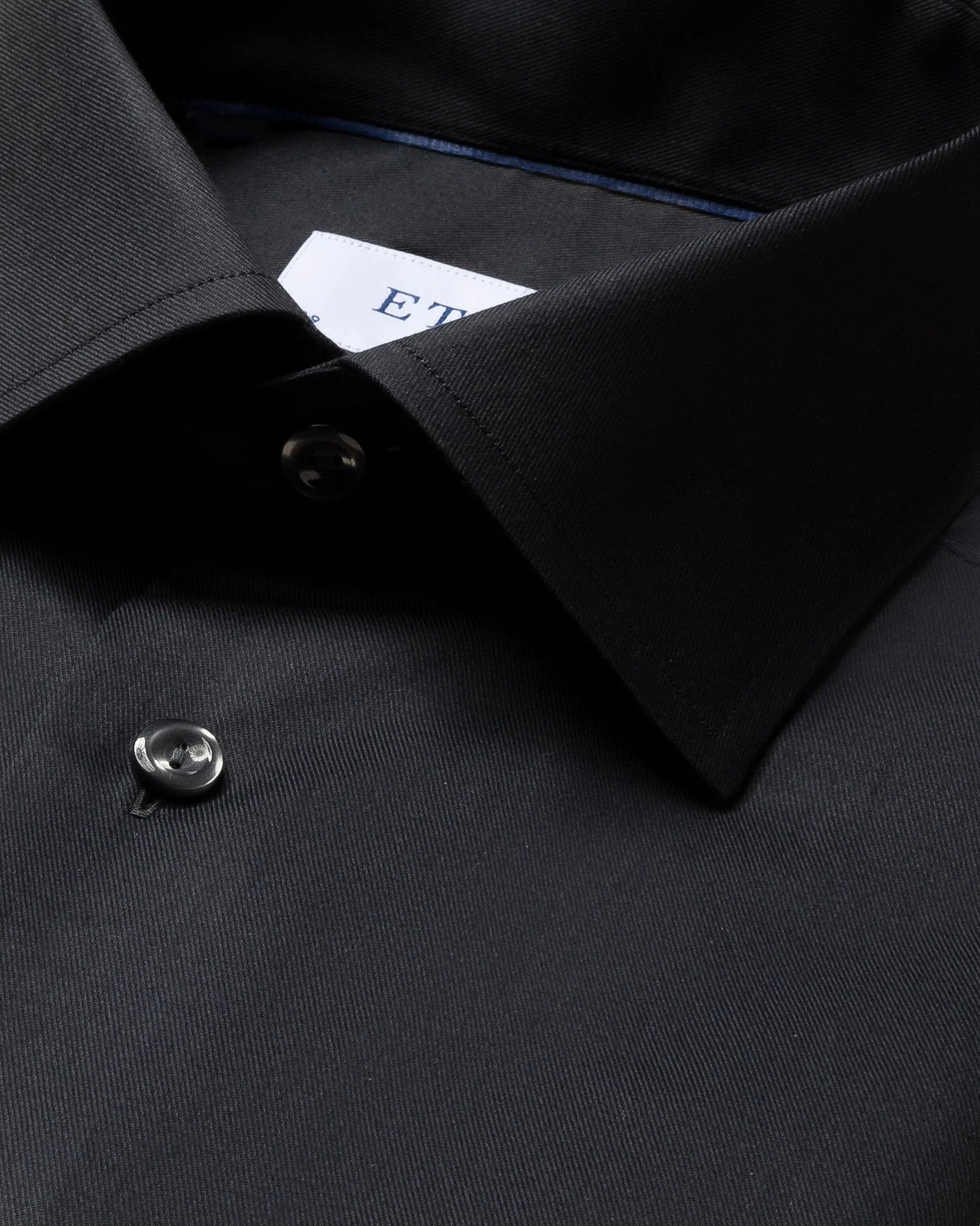 Eton - black twill stretch shirt