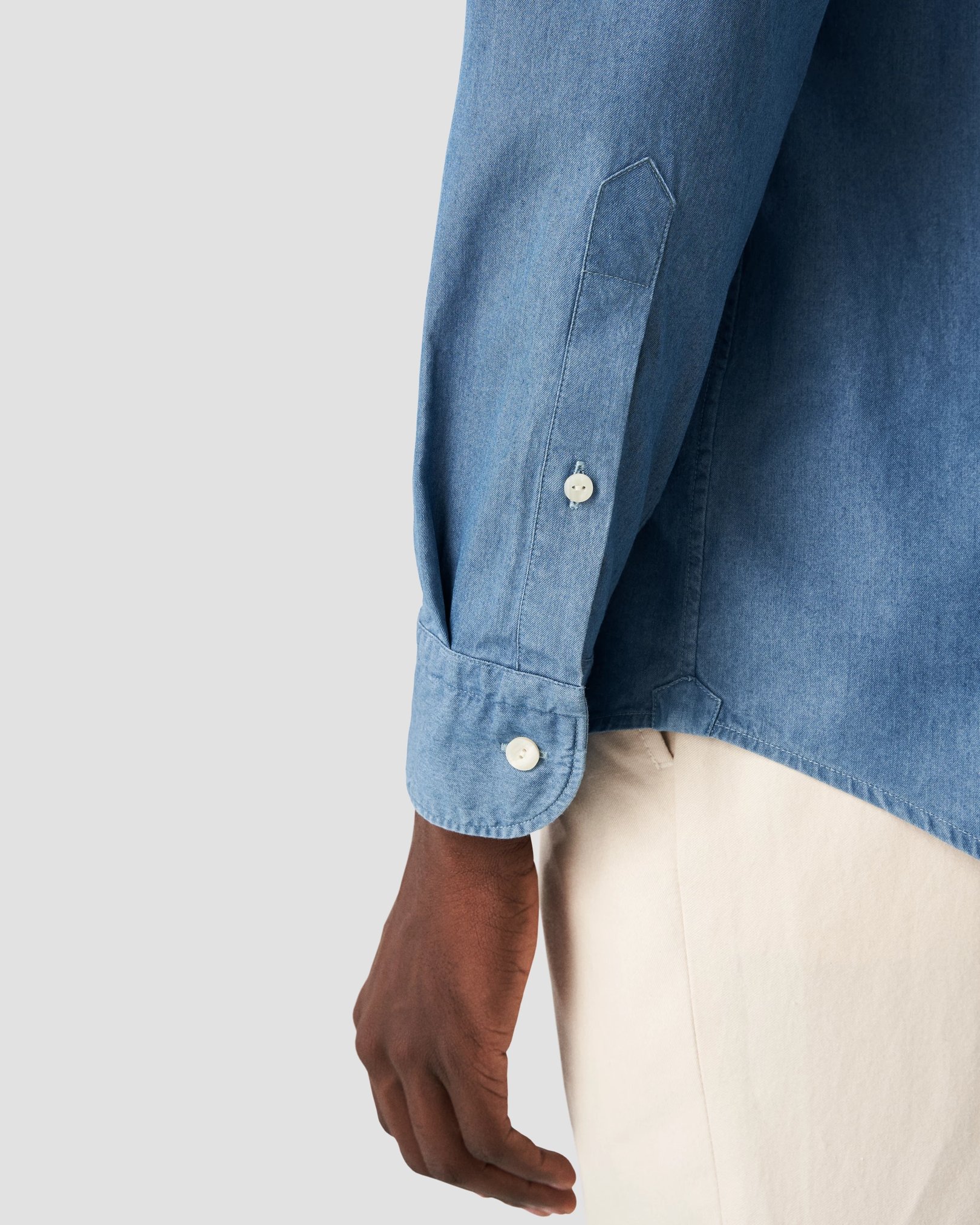 Eton - dark blue indigo button down wardrobe essentials